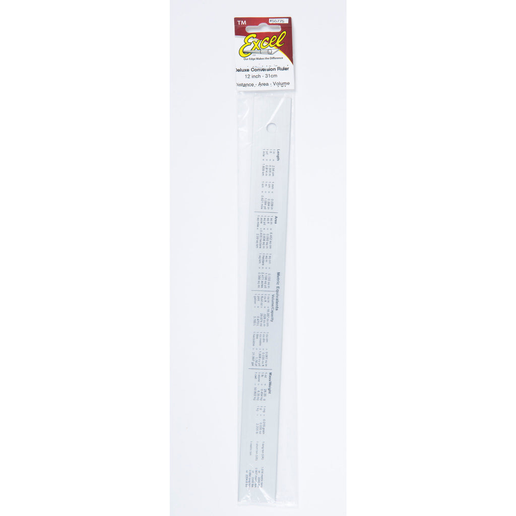 EXL55775-2 [file:EXL55775-2.jpg] Deluxe Conversion Ruler, 12in