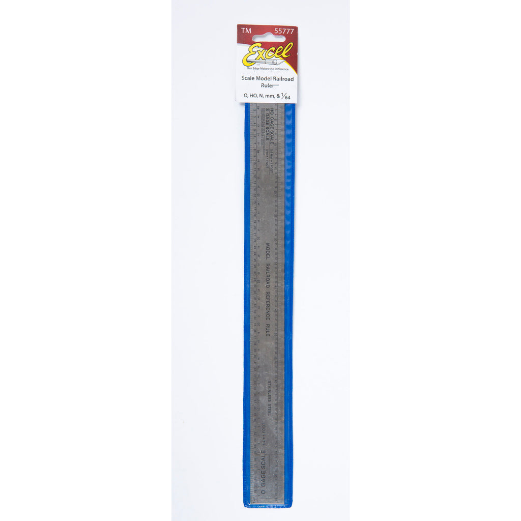 EXL55777-4 [file:EXL55777-4.jpg] 12in Scale Model Railroad Reference Ruler