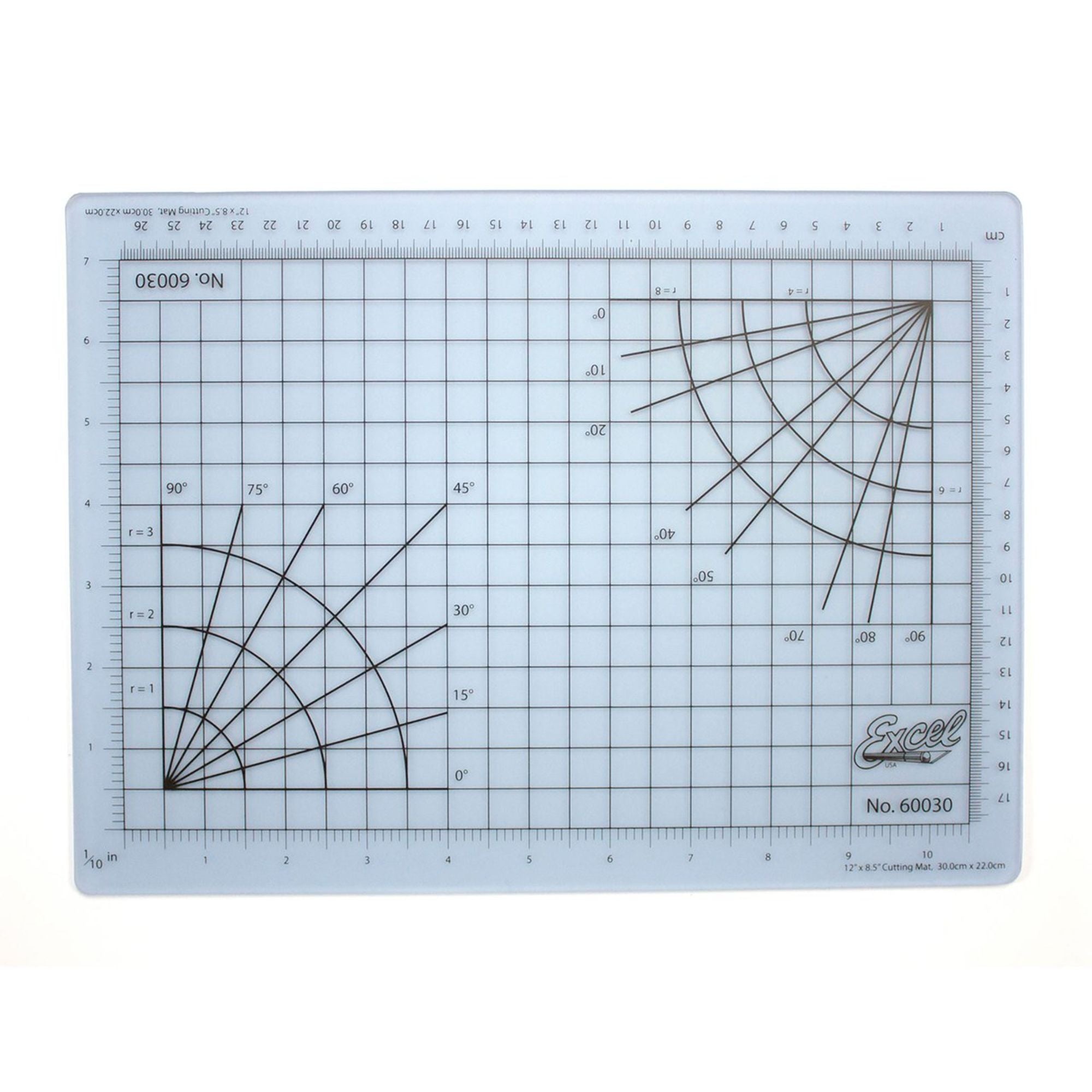 EXL60030 [file:EXL60030-1.jpg] Self-Healing Cutting Mat. 12 x 8.5in, Clear