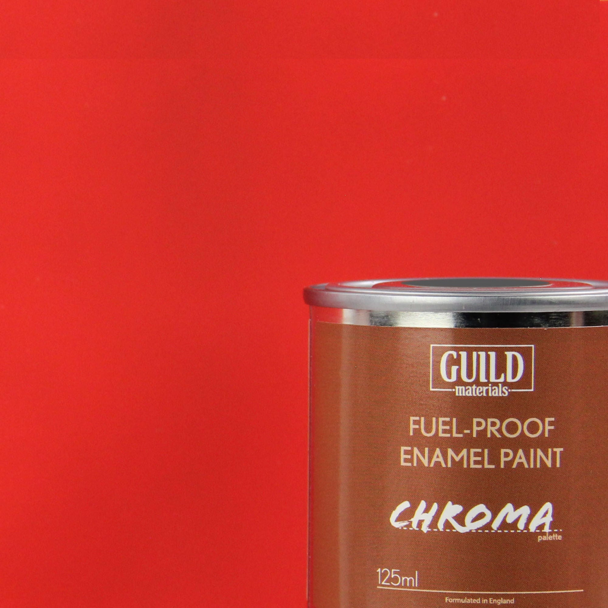 GLDCHR6301 [file:GLDCHR6301-1.jpg] Chroma Enamel Fuelproof Paint Matt Red (125ml Tin)