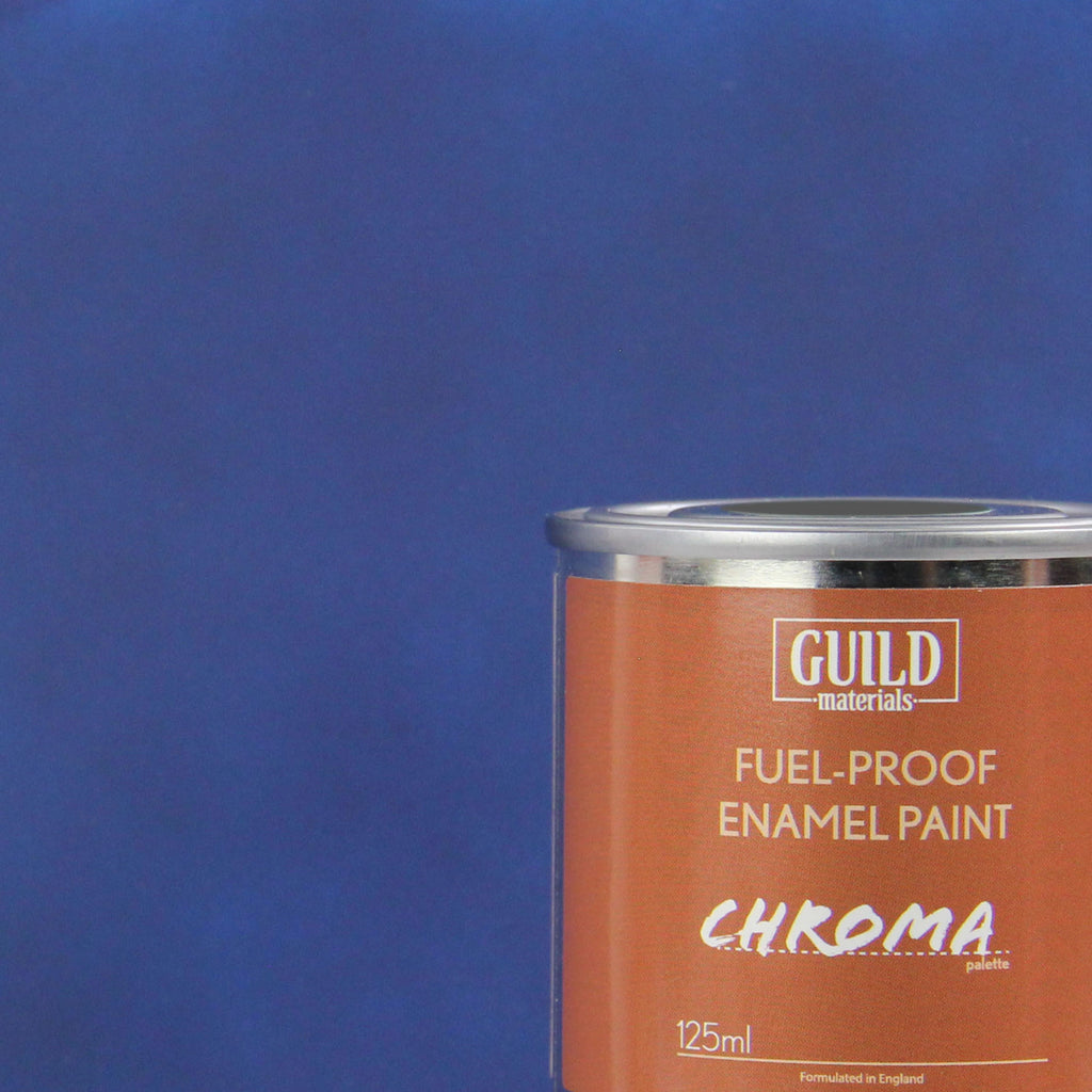 GLDCHR6304 [file:GLDCHR6304-1.jpg] Chroma Enamel Fuelproof Paint Matt Dark Blue (125ml Tin)