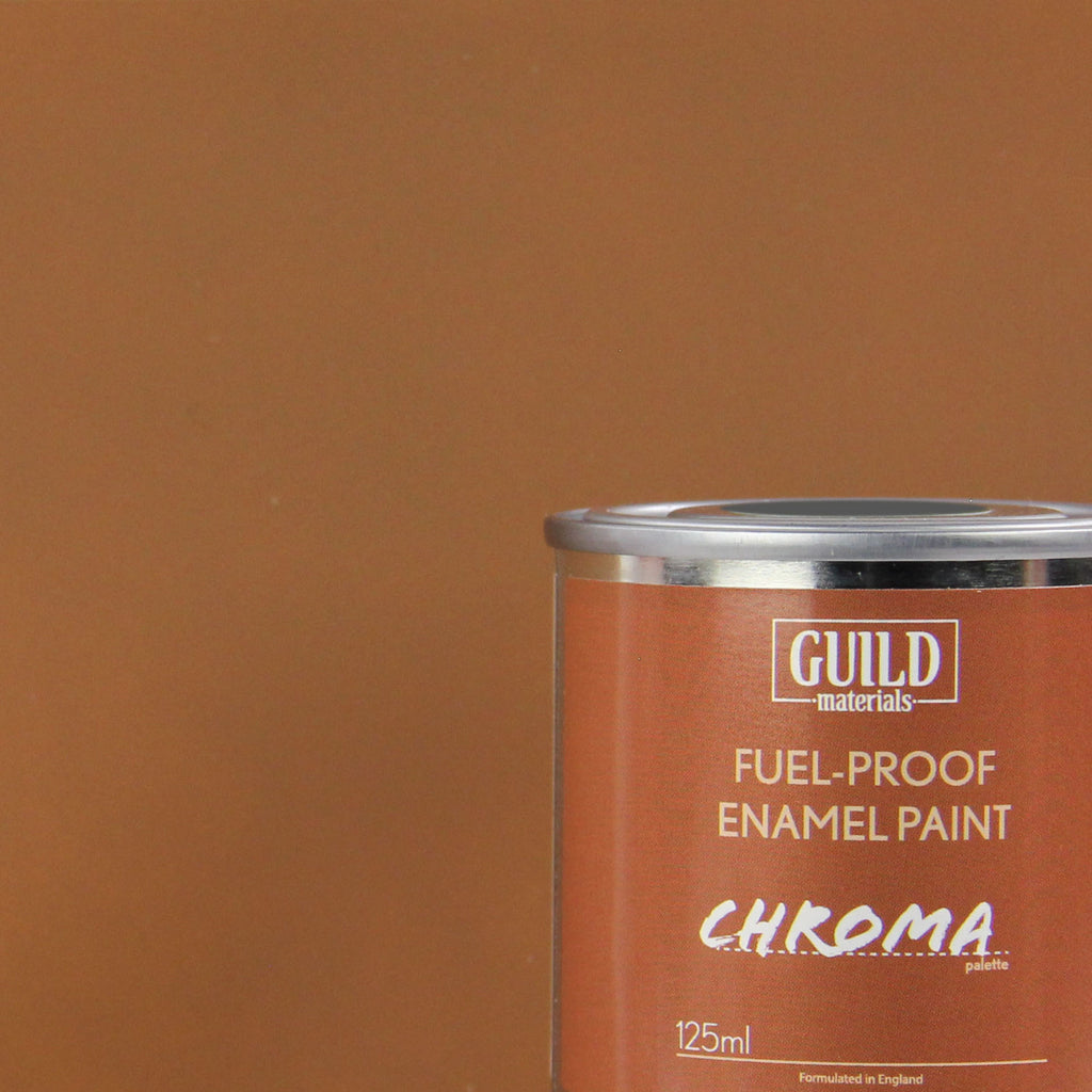 GLDCHR6314 [file:GLDCHR6314-1.jpg] Chroma Enamel Fuelproof Paint Matt Dark Earth (125ml Tin)