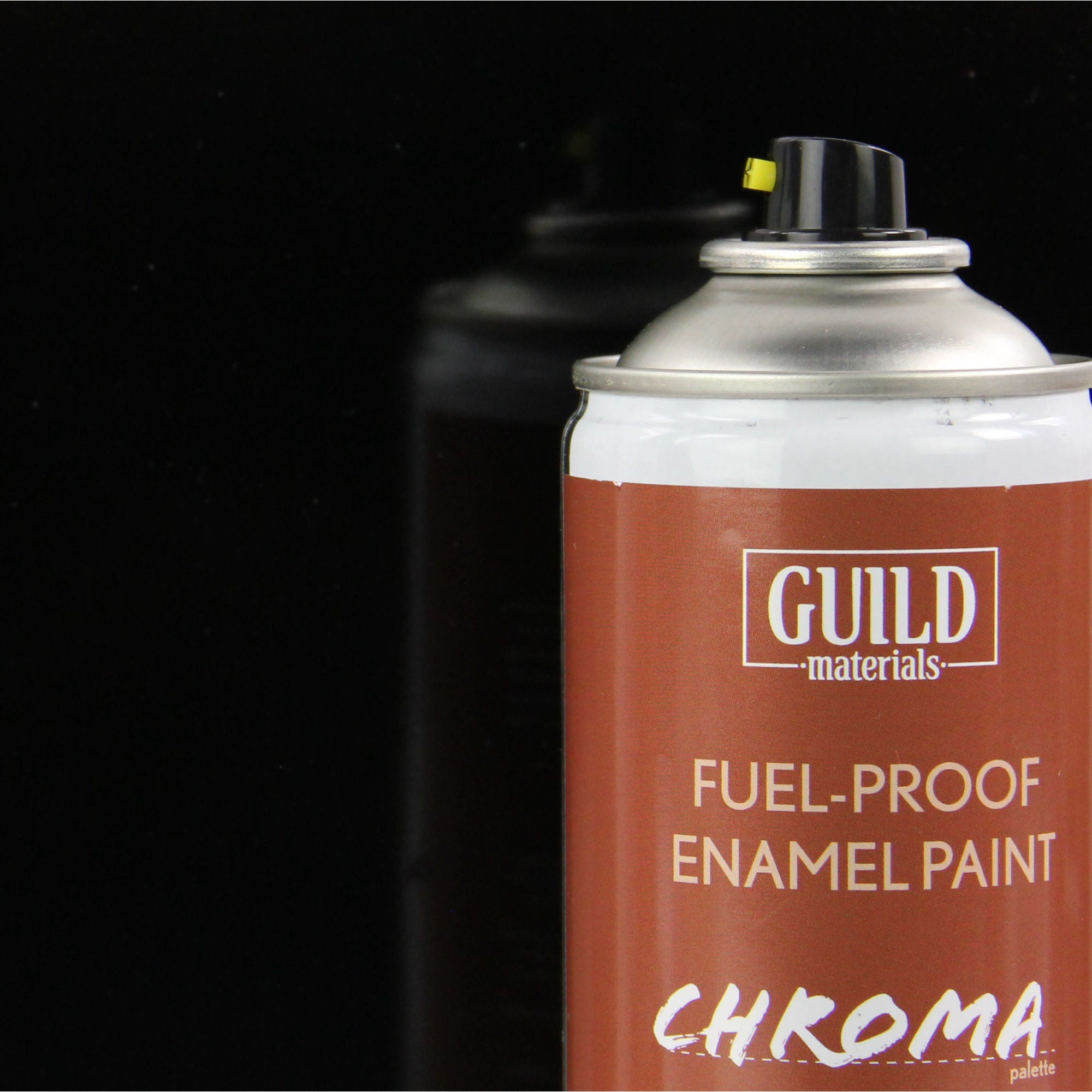 GLDCHR6403 [file:GLDCHR6403-1.jpg] Chroma Enamel Fuelproof Paint Gloss Black (400ml Aerosol)