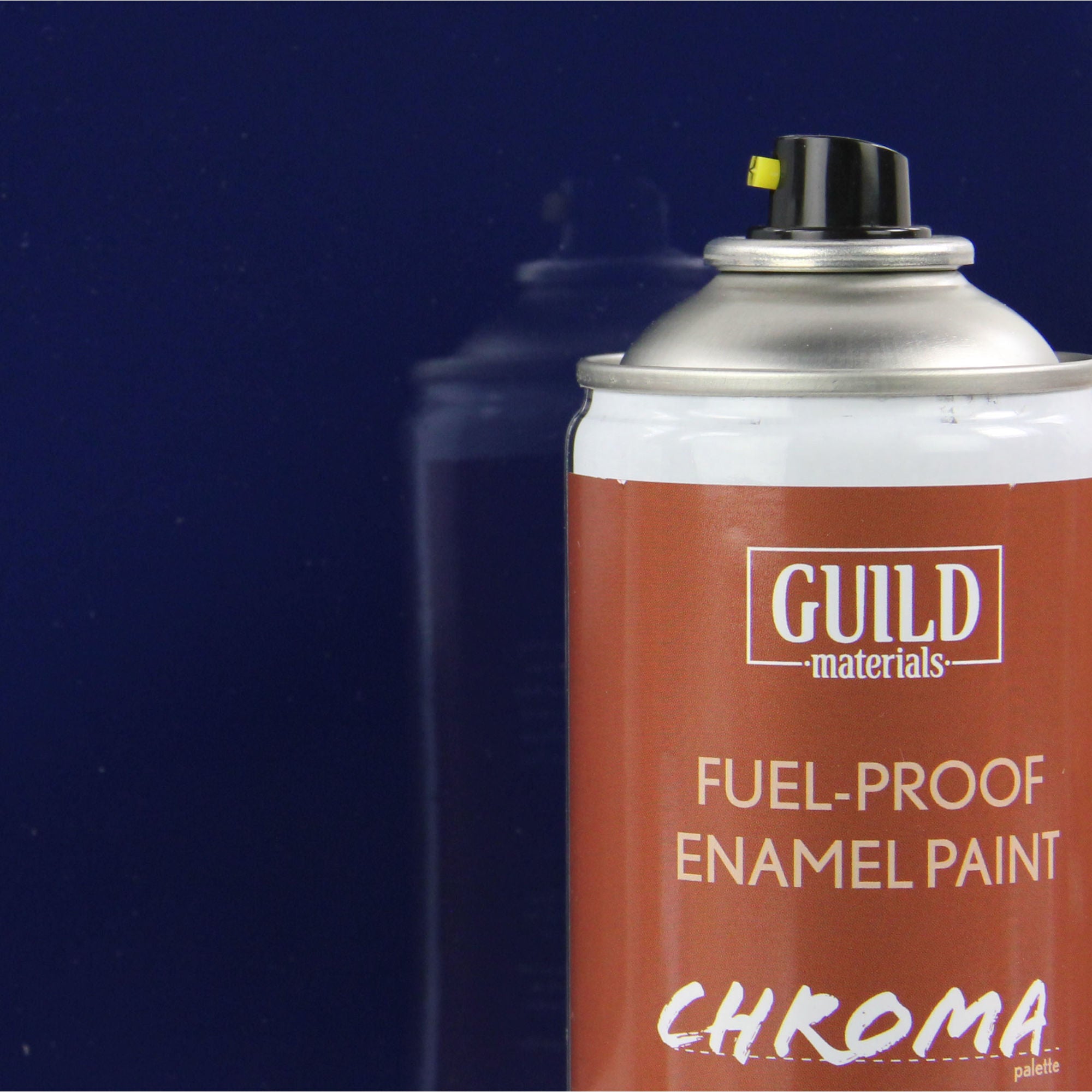 GLDCHR6404 [file:GLDCHR6404-1.jpg] Chroma Enamel Fuelproof Paint Gloss Dark Blue (400ml Aerosol)