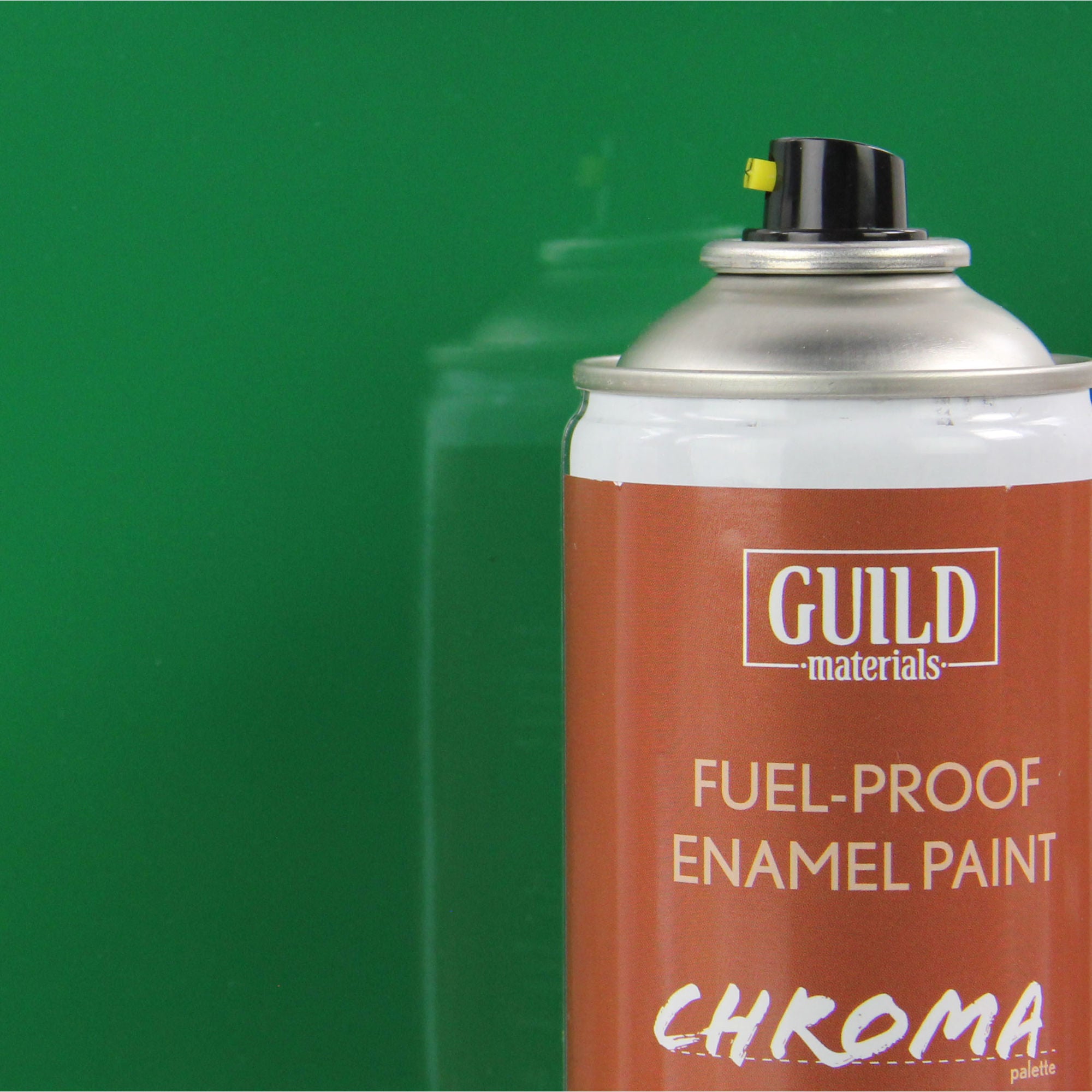 GLDCHR6417 [file:GLDCHR6417-1.jpg] Chroma Enamel Fuelproof Paint Gloss Green (400ml Aerosol)