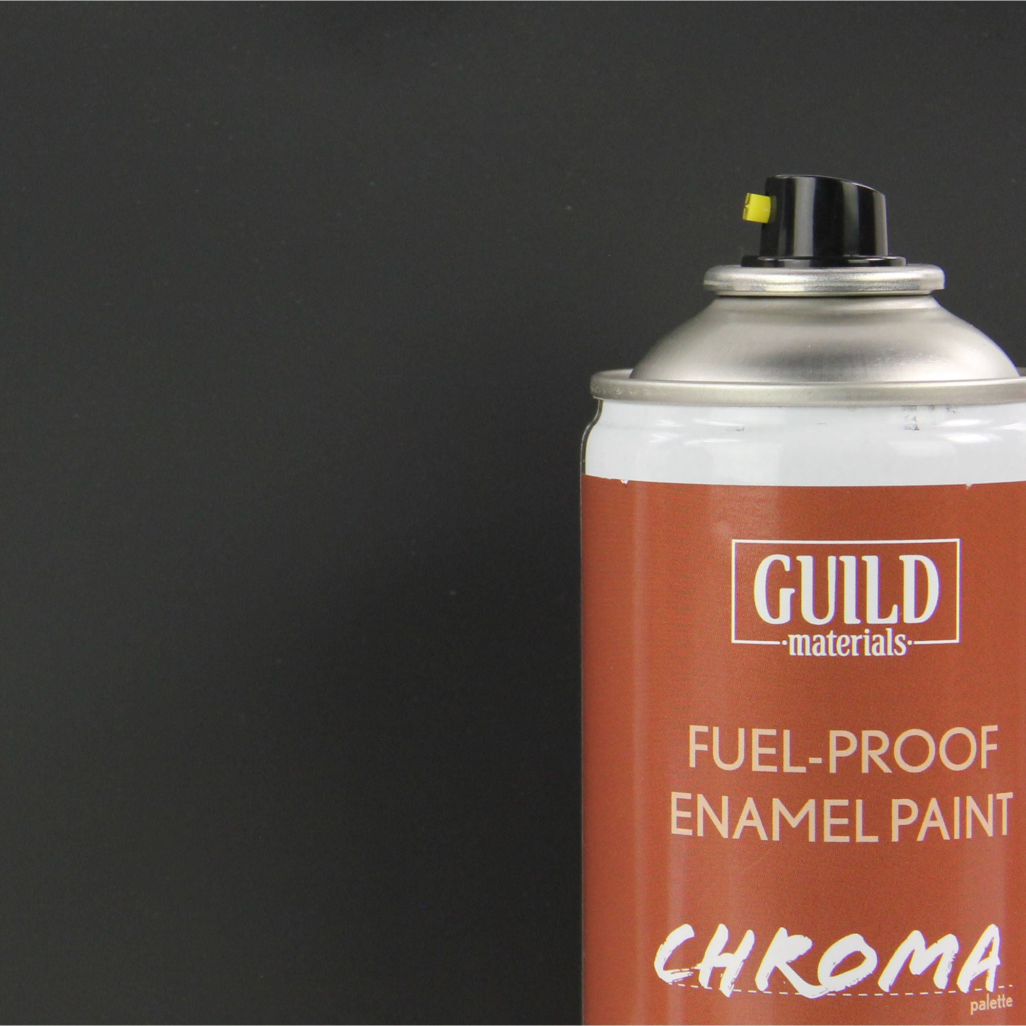 GLDCHR6503 [file:GLDCHR6503-1.jpg] Chroma Enamel Fuelproof Paint Matt Black (400ml Aerosol)