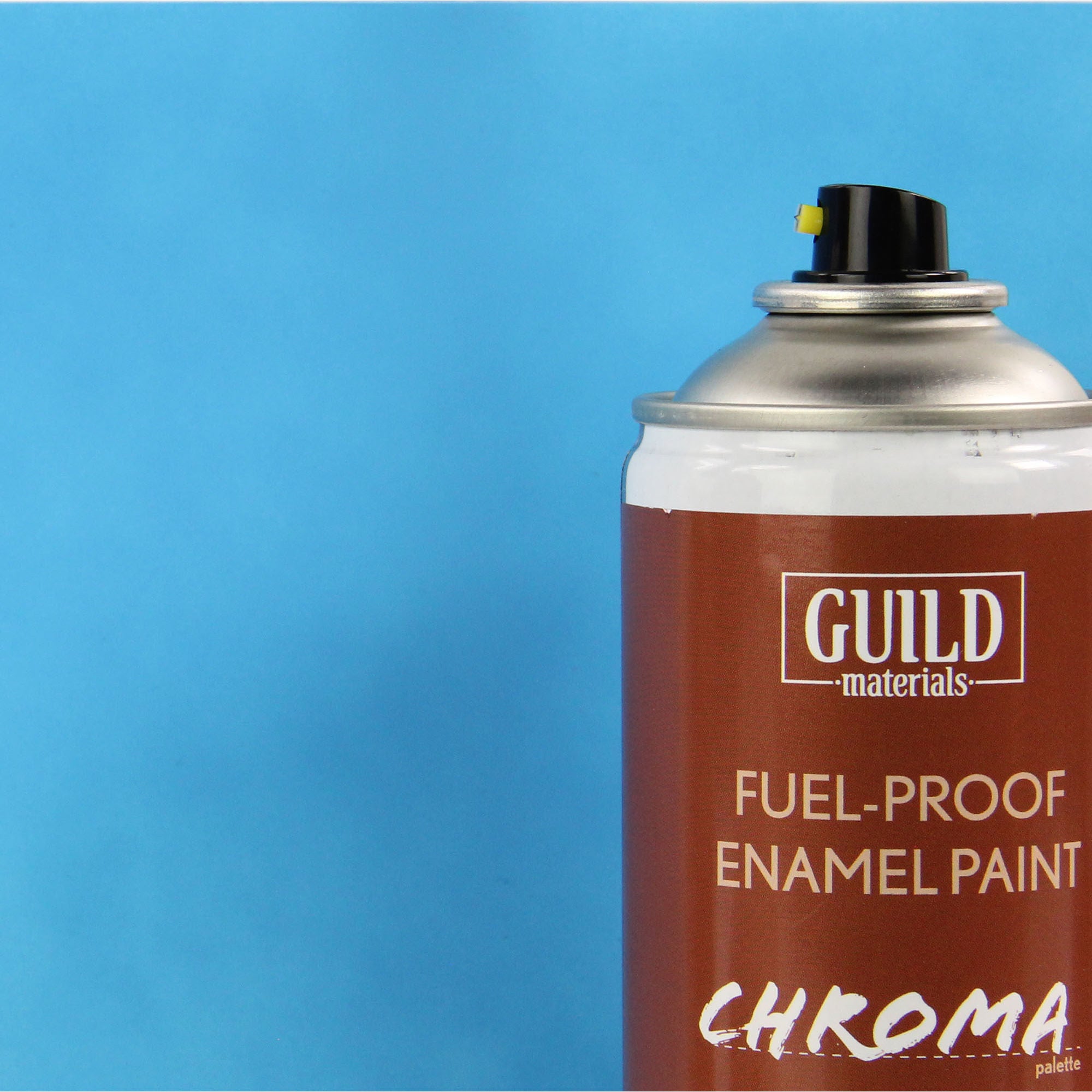 GLDCHR6505 [file:GLDCHR6505-1.jpg] Chroma Enamel Fuelproof Paint Matt Light Blue (400ml Aerosol)