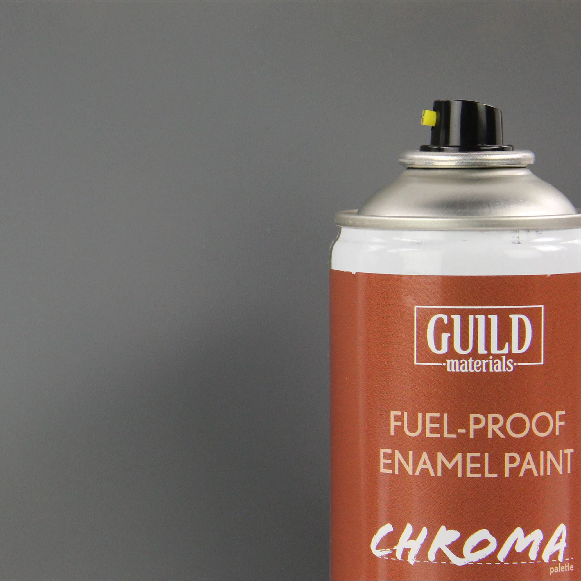 GLDCHR6511 [file:GLDCHR6511-1.jpg] Chroma Enamel Fuelproof Paint Matt Dark Grey (400ml Aerosol)