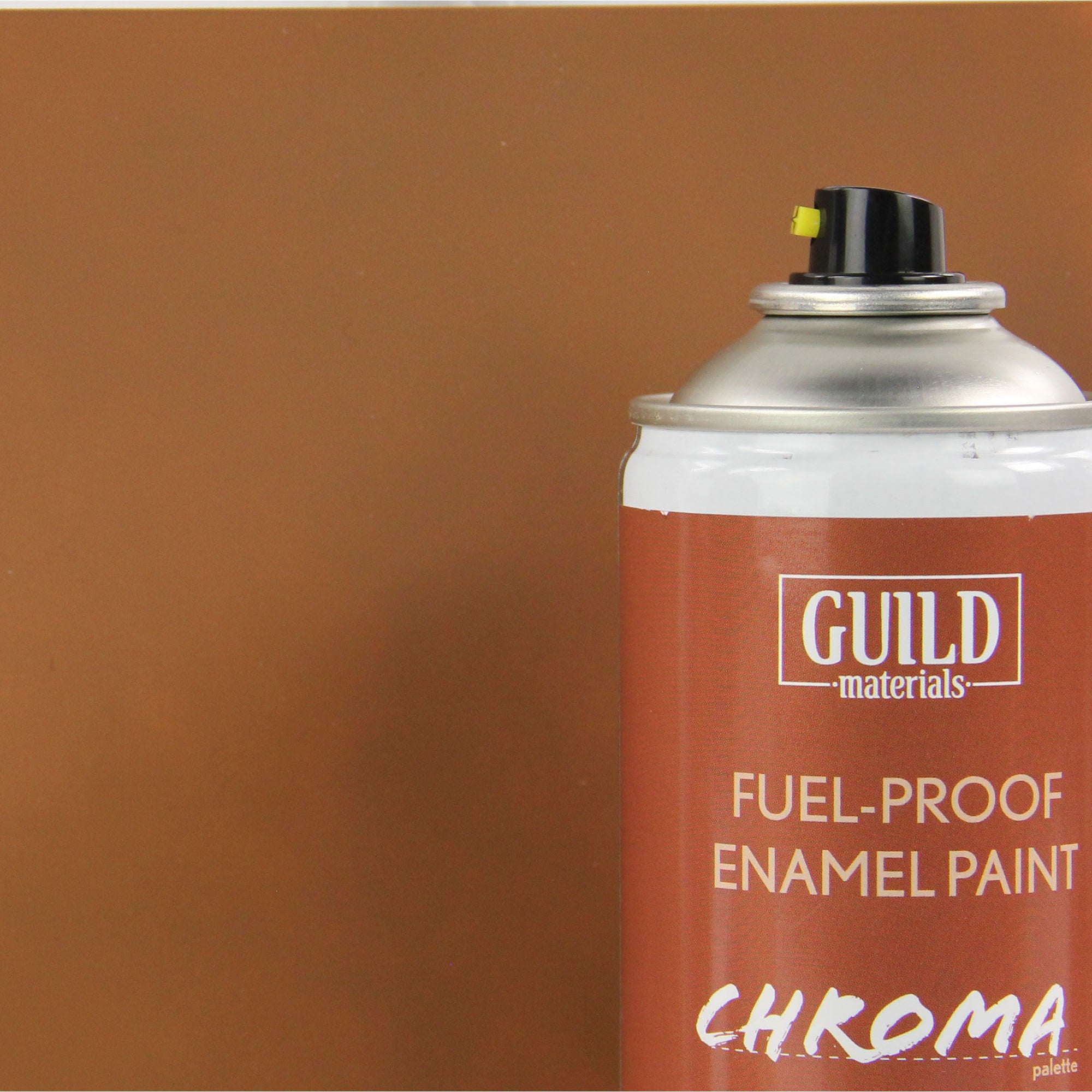 GLDCHR6514 [file:GLDCHR6514-1.jpg] Chroma Enamel Fuelproof Paint Matt Dark Earth (400ml Aerosol)
