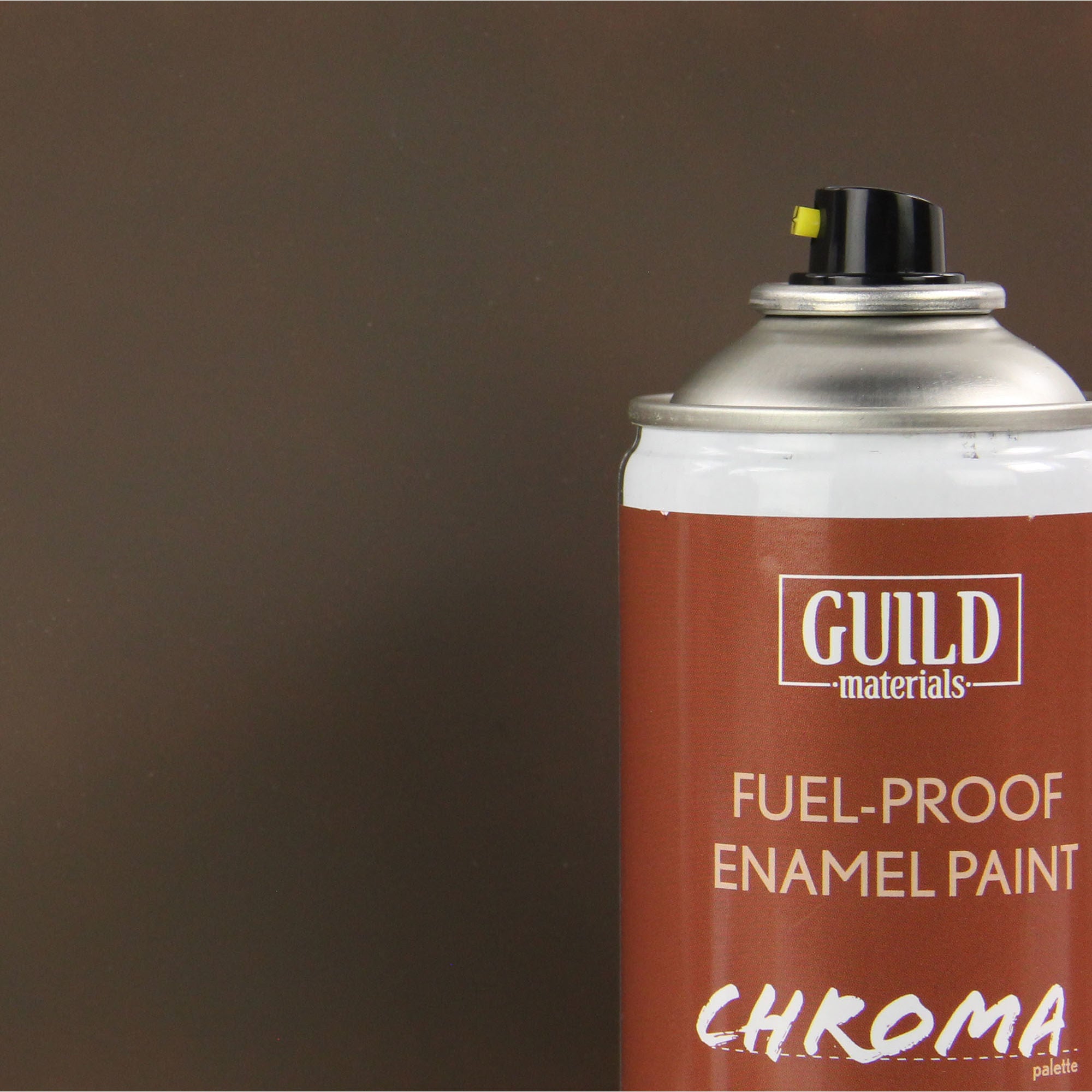 GLDCHR6516 [file:GLDCHR6516-1.jpg] Chroma Enamel Fuelproof Paint Matt PC10 Dirty Brown (400ml Aerosol)