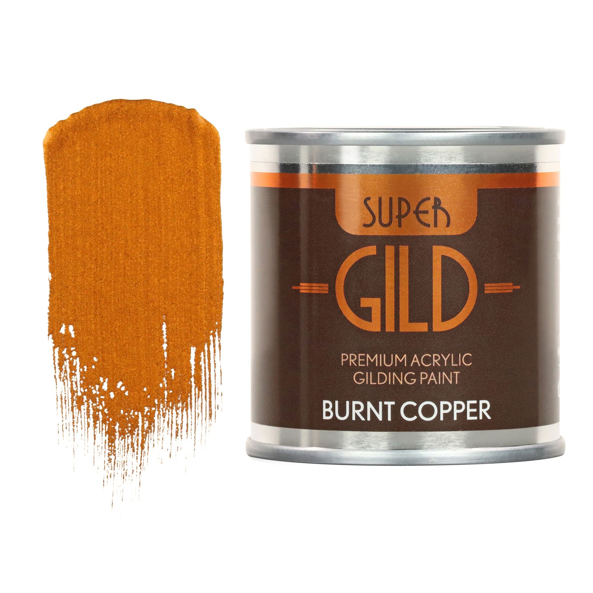 GLDGDBC0125 [file:GLDGDBC0125-1.jpg] Super GILD Acrylic Gilding Enamel Paint, Burnt Copper (125ml)
