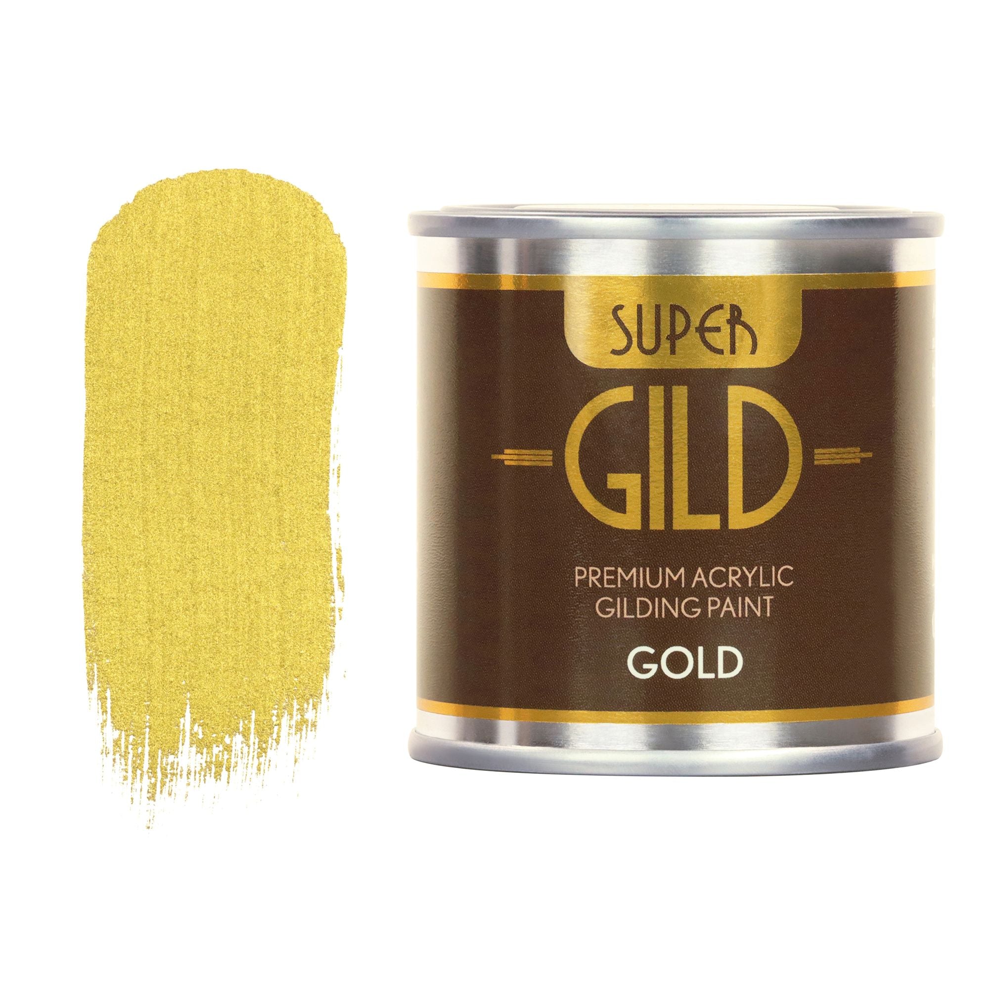 GLDGDGD0125 [file:GLDGDGD0125-1.jpg] Super GILD Acrylic Gilding Enamel Paint, Gold (125ml Tin)