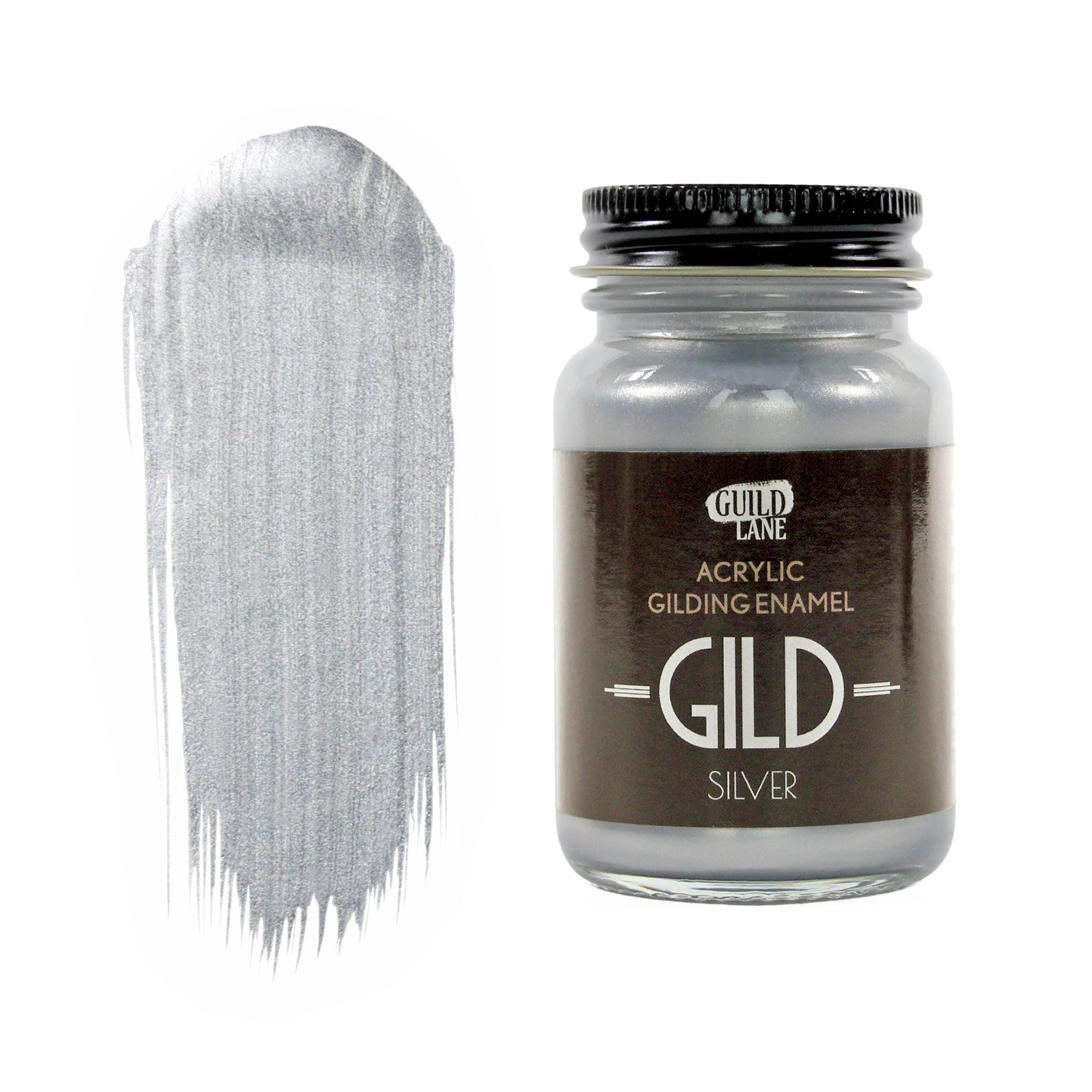 GLDGDSS0060 [file:GLDGDSS0060-1.jpg] GILD Acrylic Gilding Enamel Paint, Silver (60ml Jar)