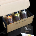 GLDS016 [file:GLDS016-1.jpg] Super GILD Set, Gold, Platinum, Burnt Copper (3x 60ml)