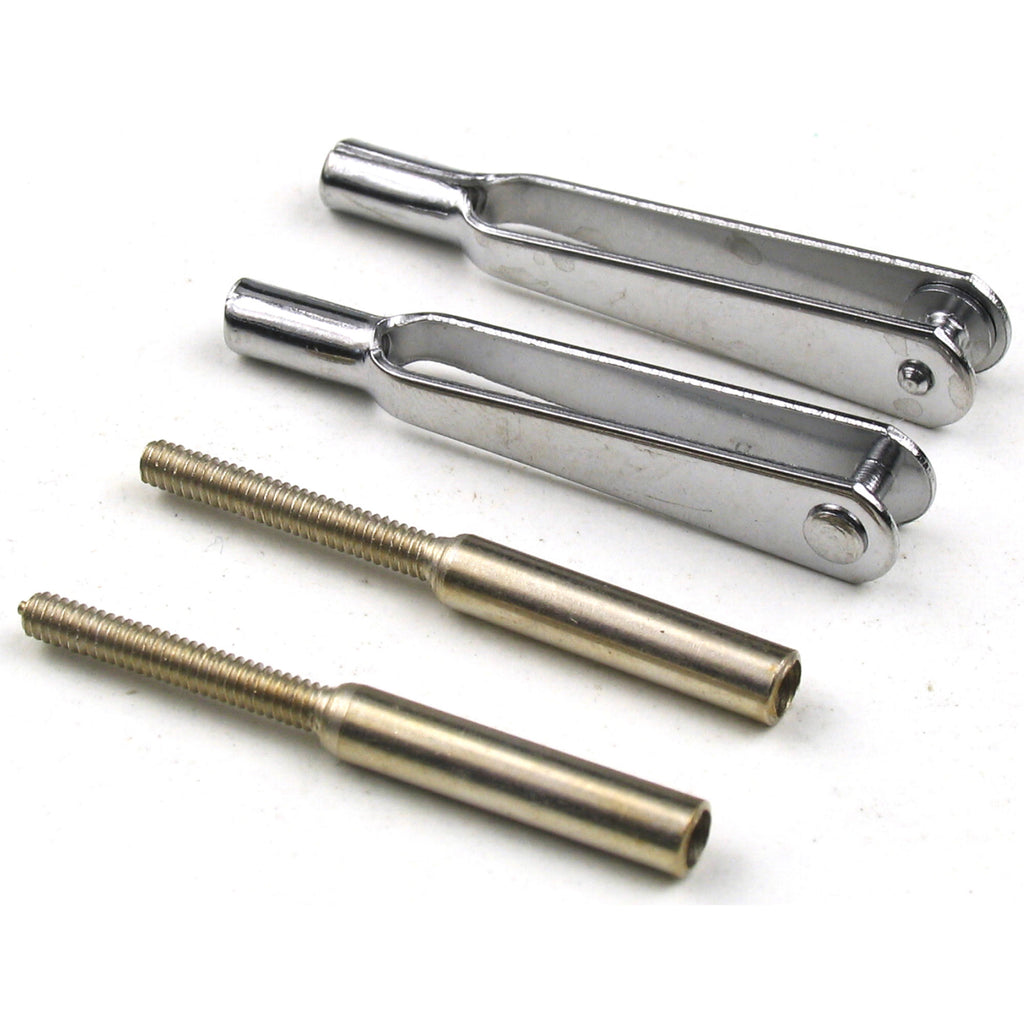 JPD5508041-1 [file:JPD5508041-1.jpg] Chrome M2 Clevis Quicklink & Threaded Coupler (2 pcs)