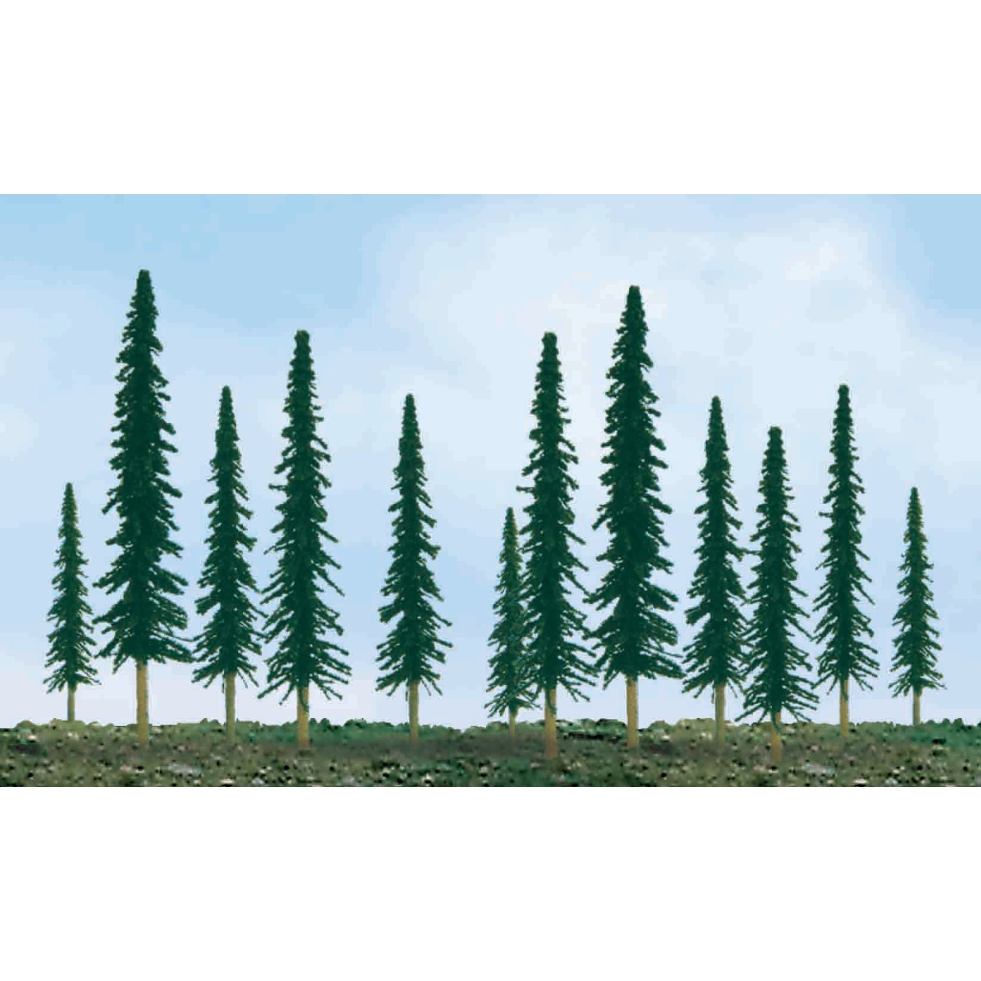 JTT92009 [file:JTT92009-1.jpg] Scenic Conifer, 1in to 2in, Z-Scale, (55 pcs)