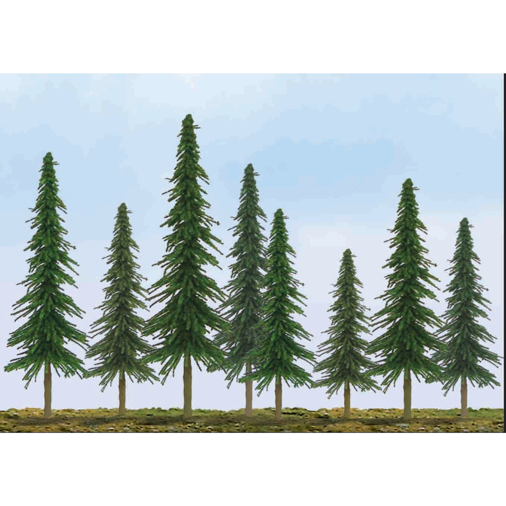 JTT92025 [file:JTT92025-1.jpg] Econo Spruce, 1in to 2in, Z-Scale, (55 pcs)