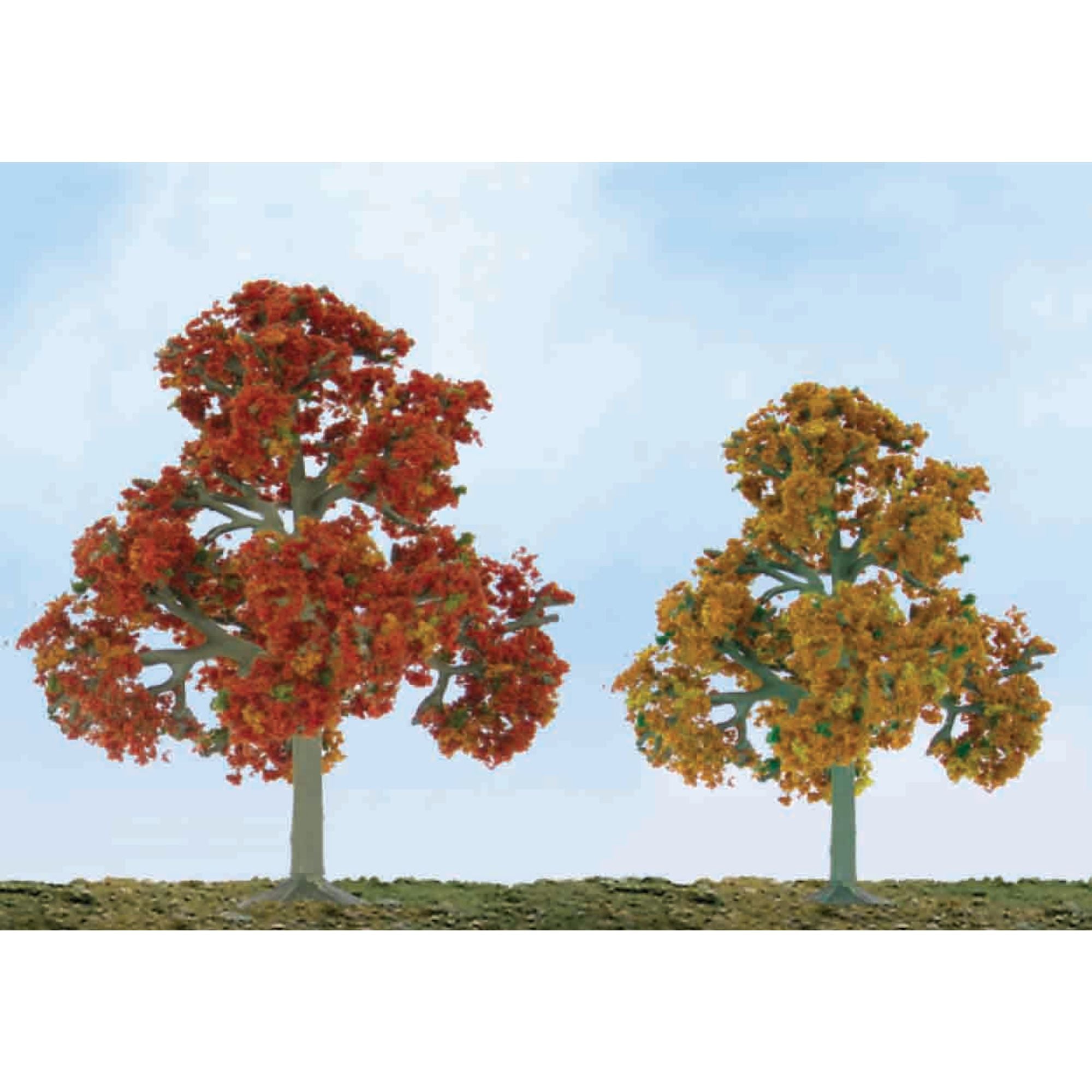 JTT92110 [file:JTT92110-1.jpg] Scenic Fall Deciduous, 2in to 2.5in, N-Scale, (9 pcs)