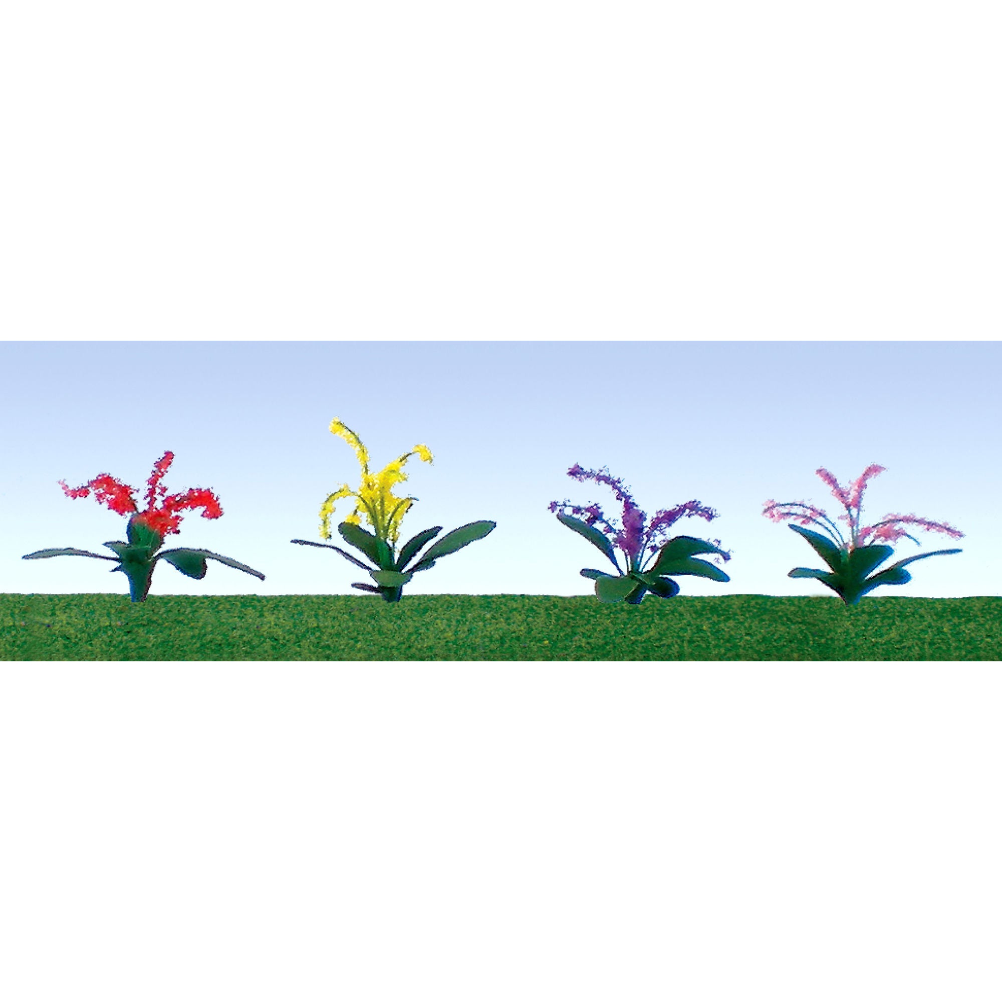 JTT95550 [file:JTT95550-1.jpg] Petunias Assorted, 3/8in, HO-Scale, (30 pcs)