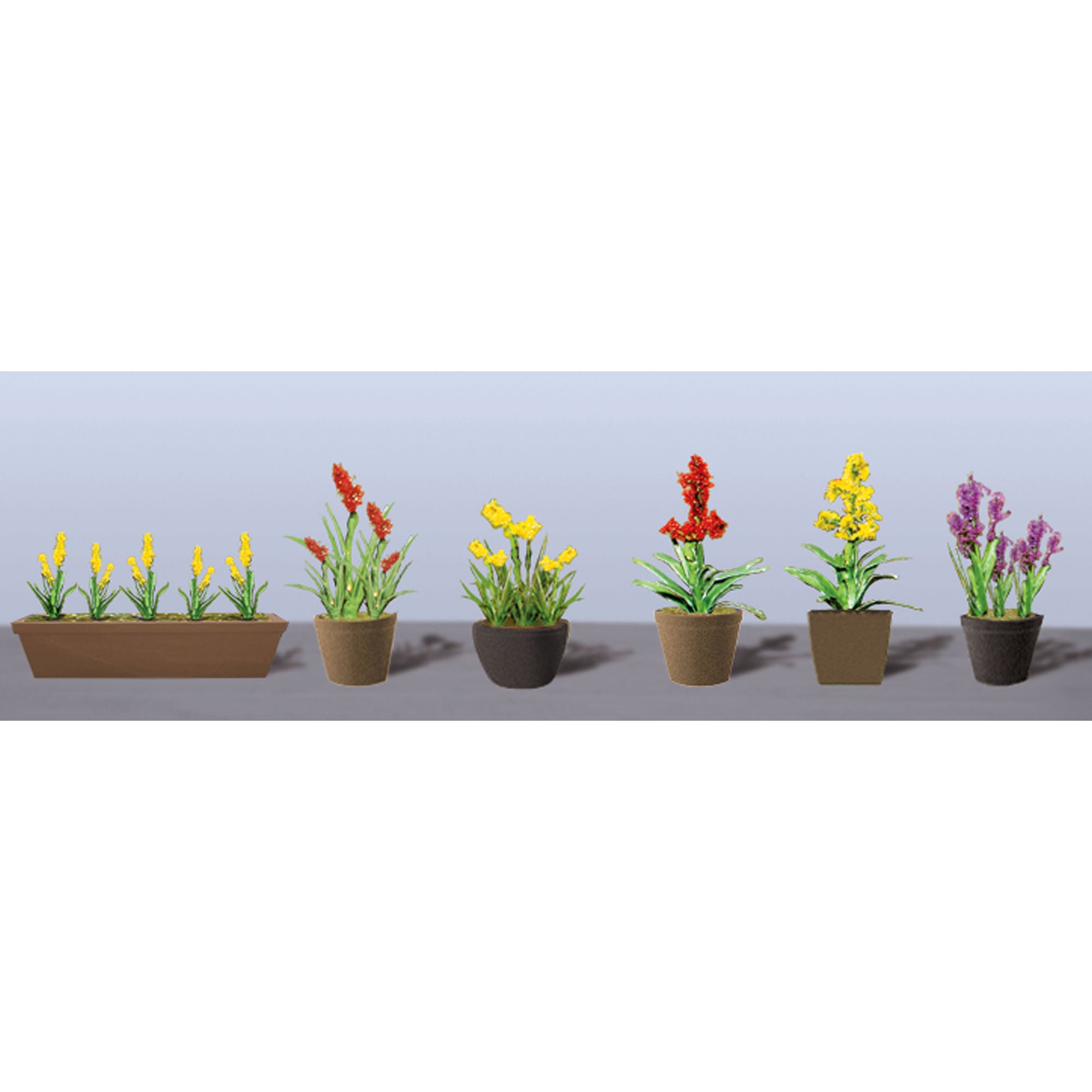 JTT95567-1 [file:JTT95567-1.jpg] O-HO Scale Assorted Potted Flower Plants 2