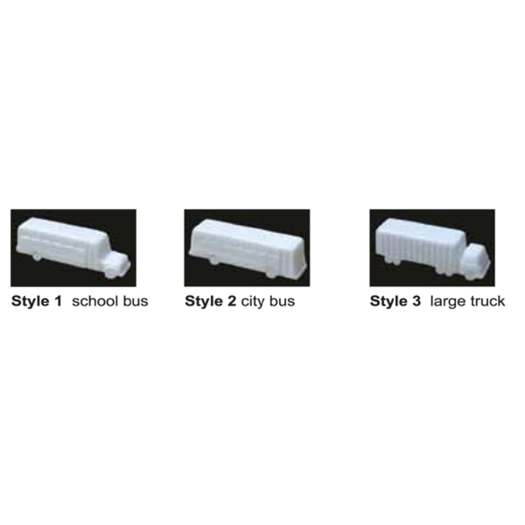 JTT97007-2 [file:JTT97007-2.jpg] Buses & Truck, 1/8in=1'-0in 1:100, White, (3 pcs)