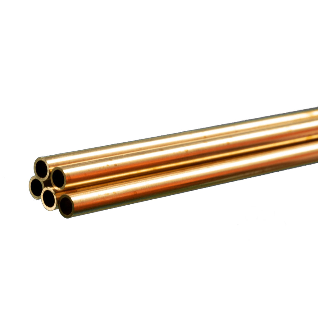 KNS1146 Brass Round Tube, 5/32  36in - .014in Wall