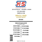 KNS3405-3 [file:KNS3405-3.jpg] Brass Rod Assortment (11 pcs)