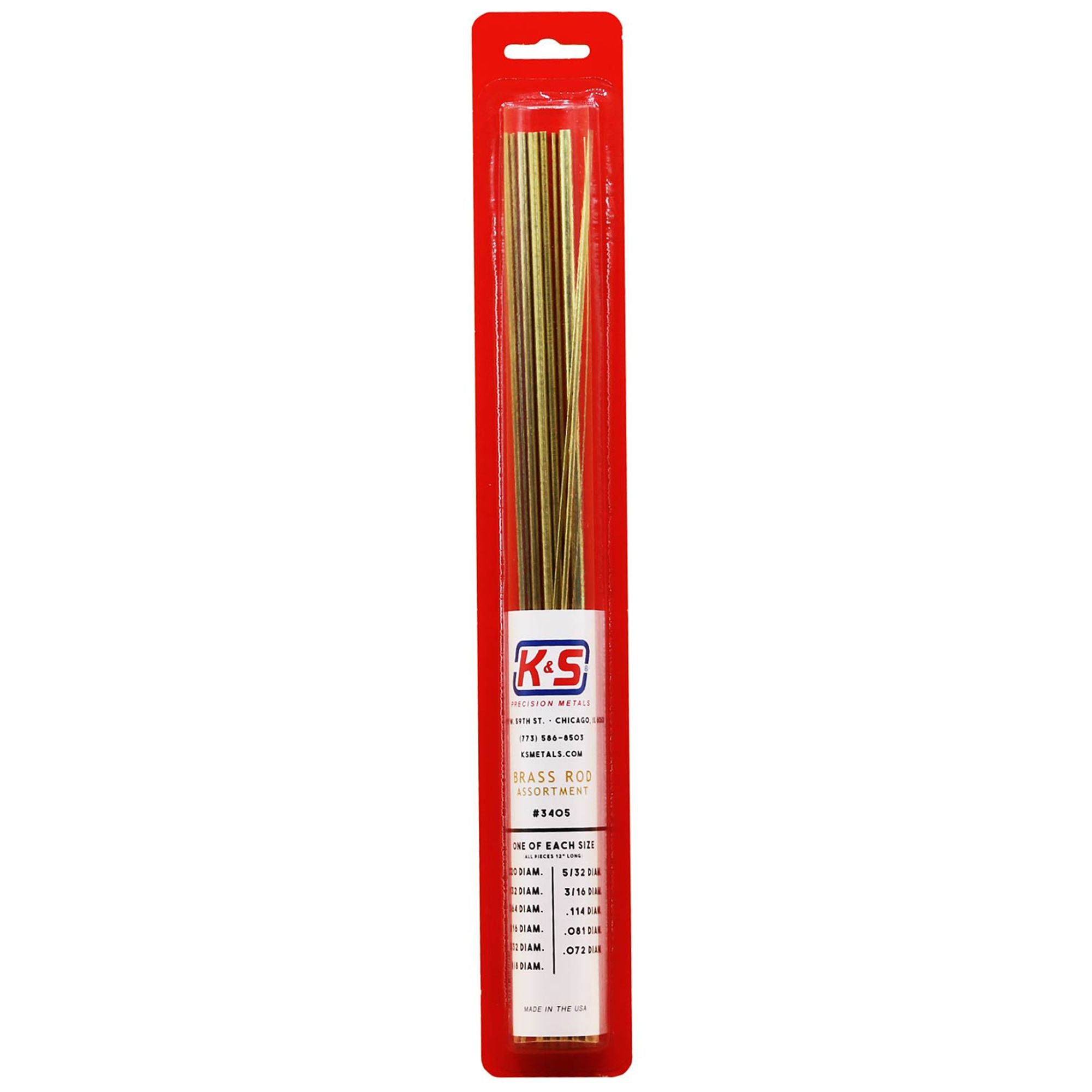 KNS3405-4 Brass Rod Assortment (11 pcs)