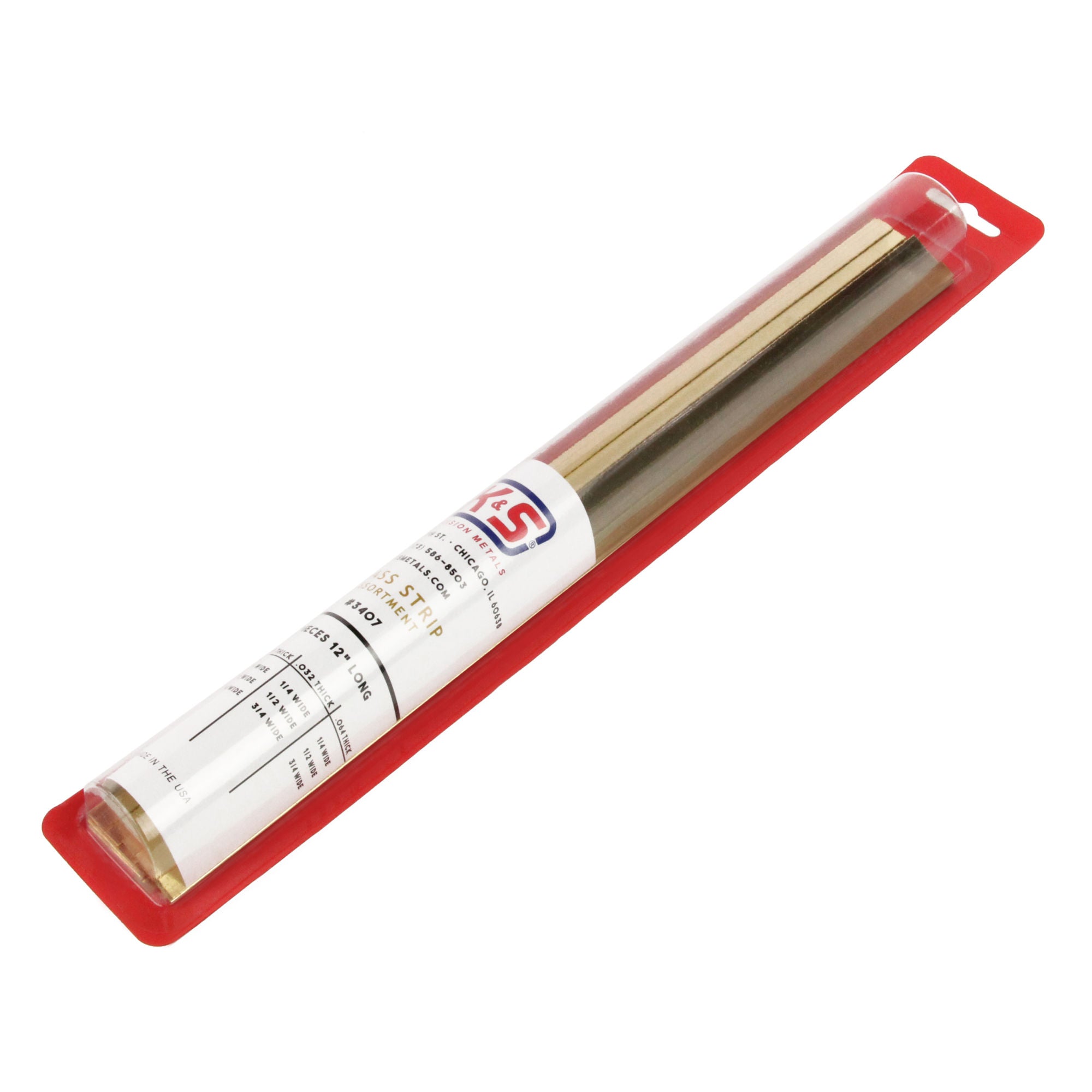 KNS3407-2 Brass Strip Assortment (12 pcs)