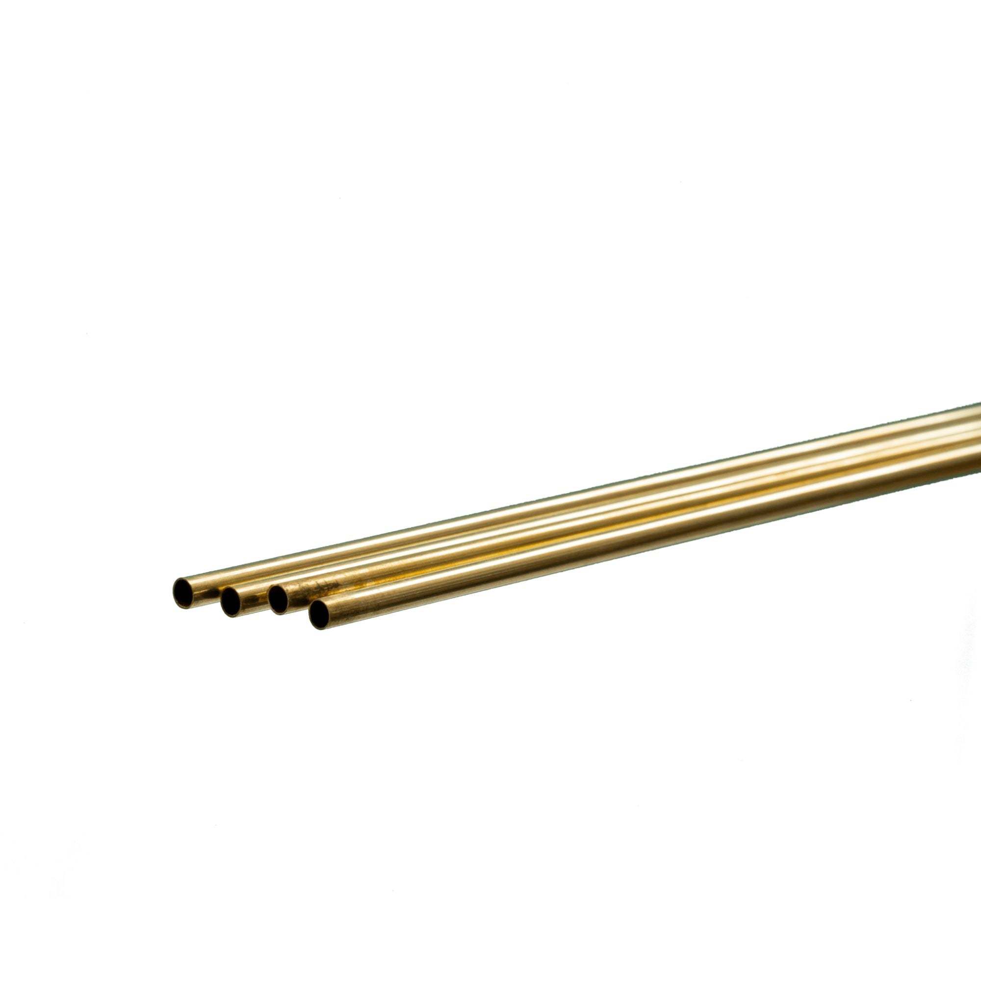 KNS3926 [file:KNS3926-1.jpg] Brass Round Tube, 8mm x 1m, .45mm Wall