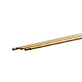 Brass Round Tube, 3mm x 1m, .225in Wall (Bulk Pack of 5 Items)