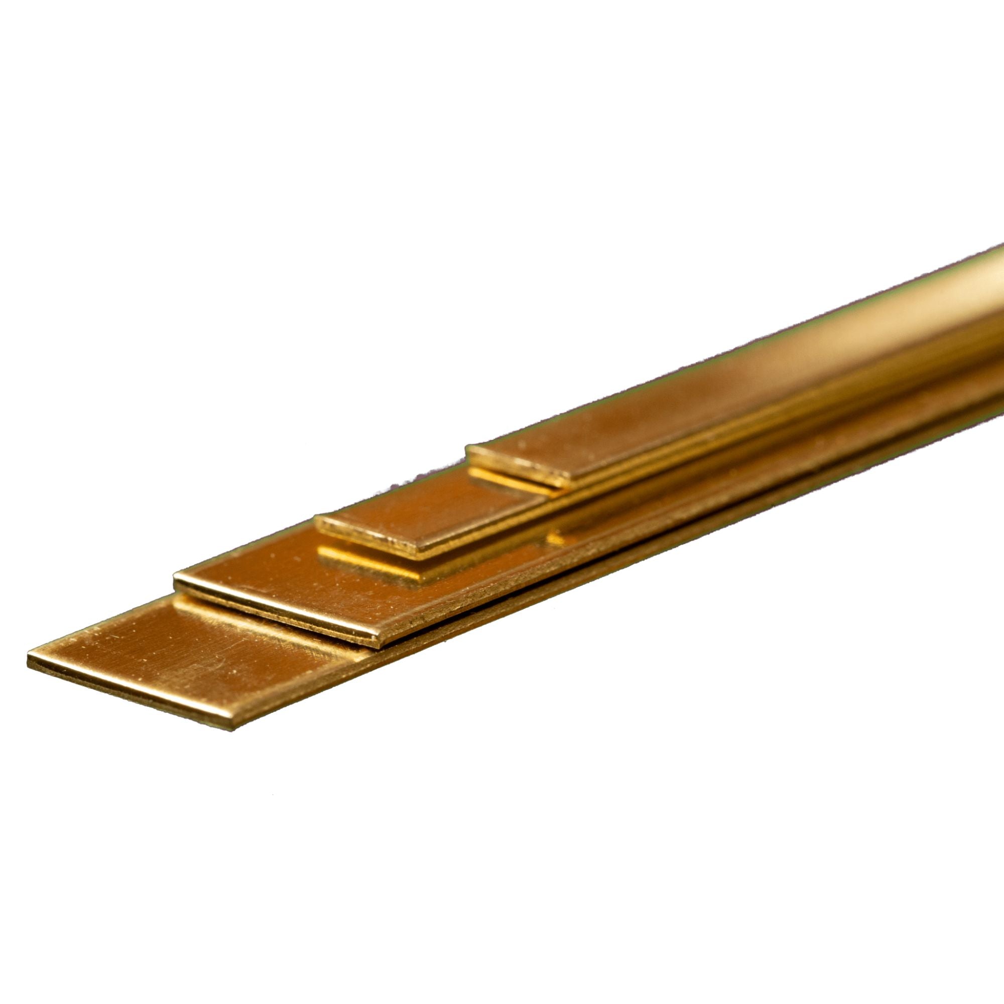 KNS5078-1 Bendable Brass Strip - .032in, 1/4in, 1/2in (12in long) (4 pcs)