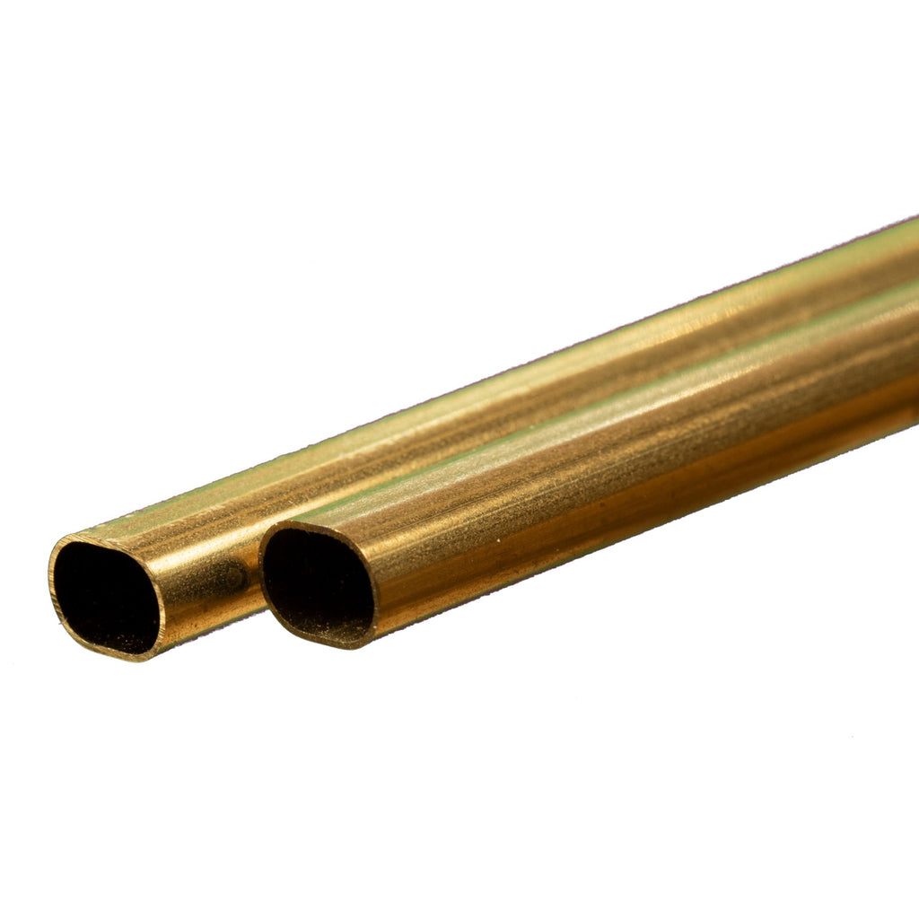 KNS5094 [file:KNS5094-1.jpg] Small Brass Oval Tube (12in long) (1 pc)