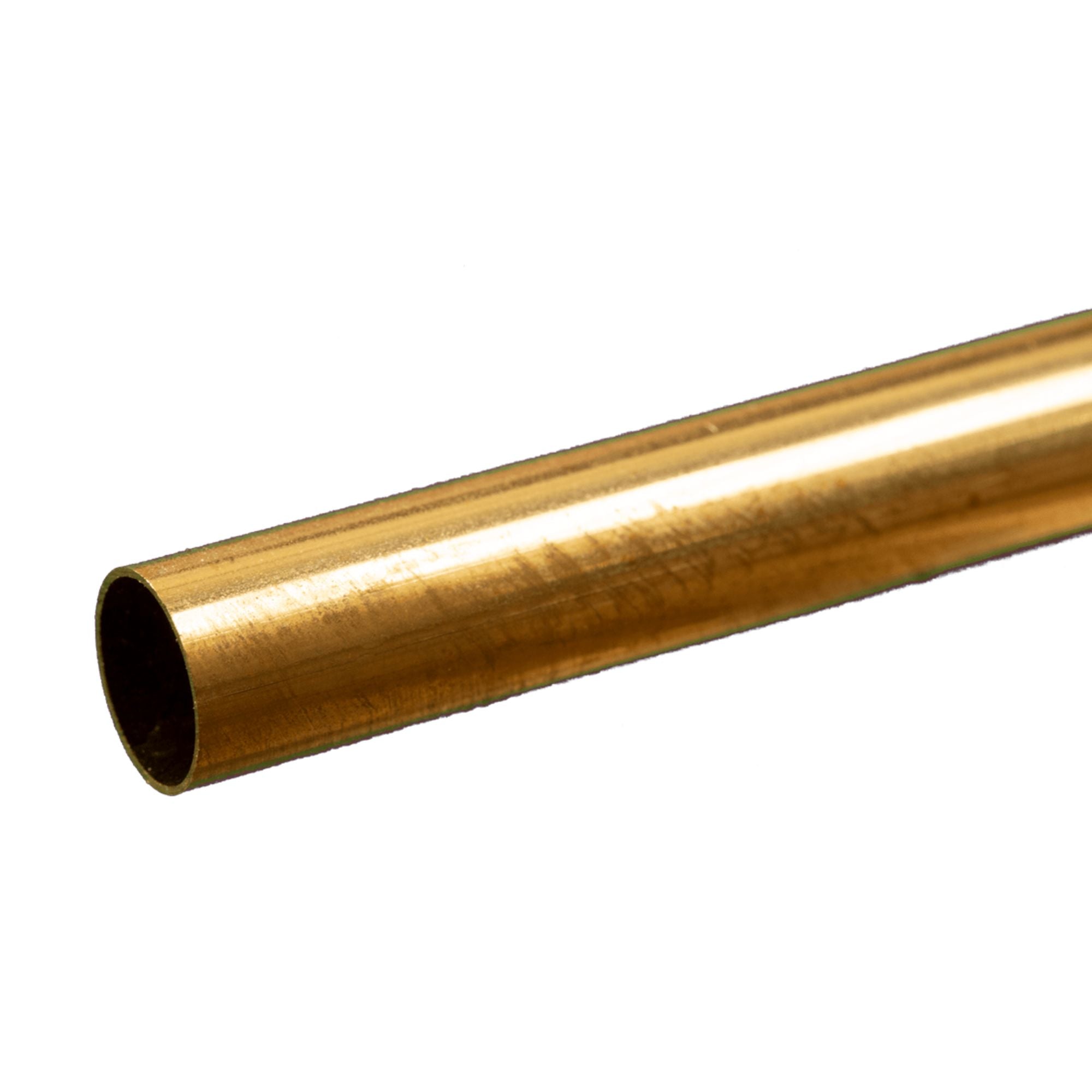 KNS8140 Brass Round Tube, 17/32  12in - .014in Wall