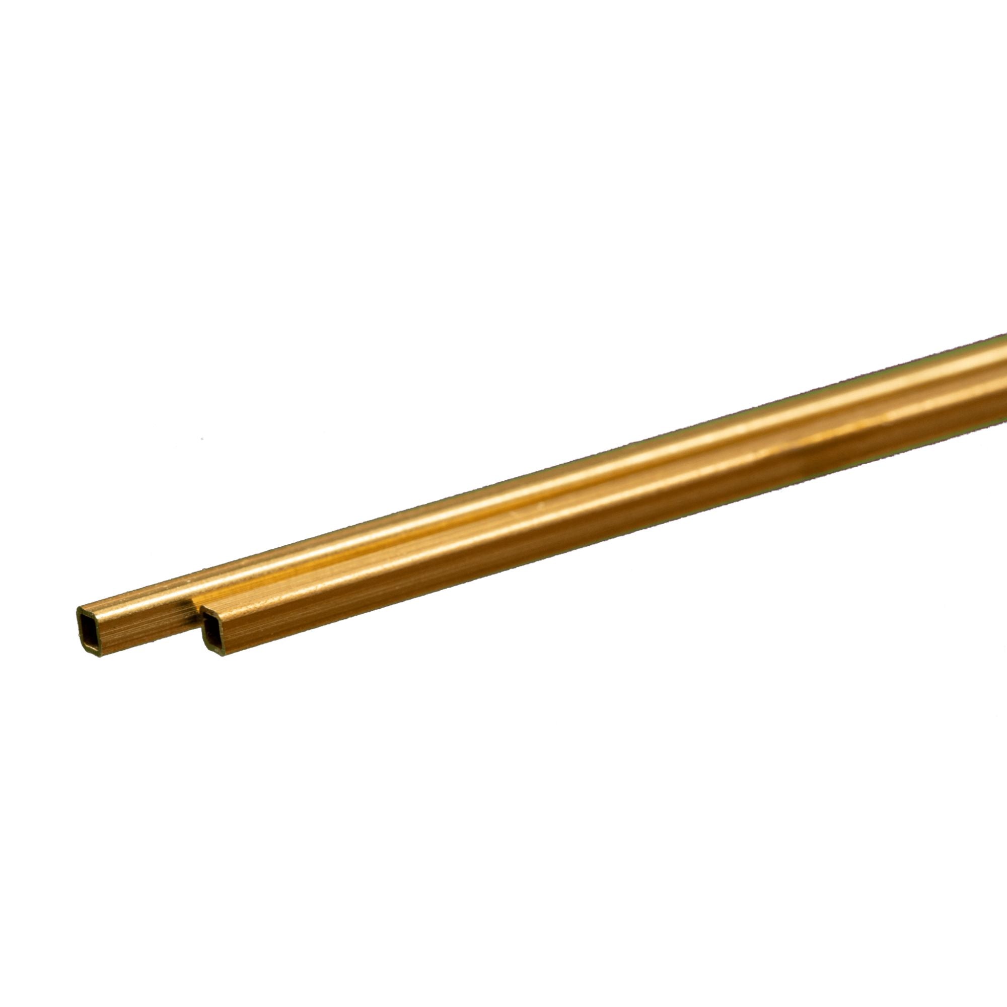 KNS8150 [file:KNS8150-1.jpg] Brass Square Tube, 3/32 x 12in - .014in Wall (2 pcs)