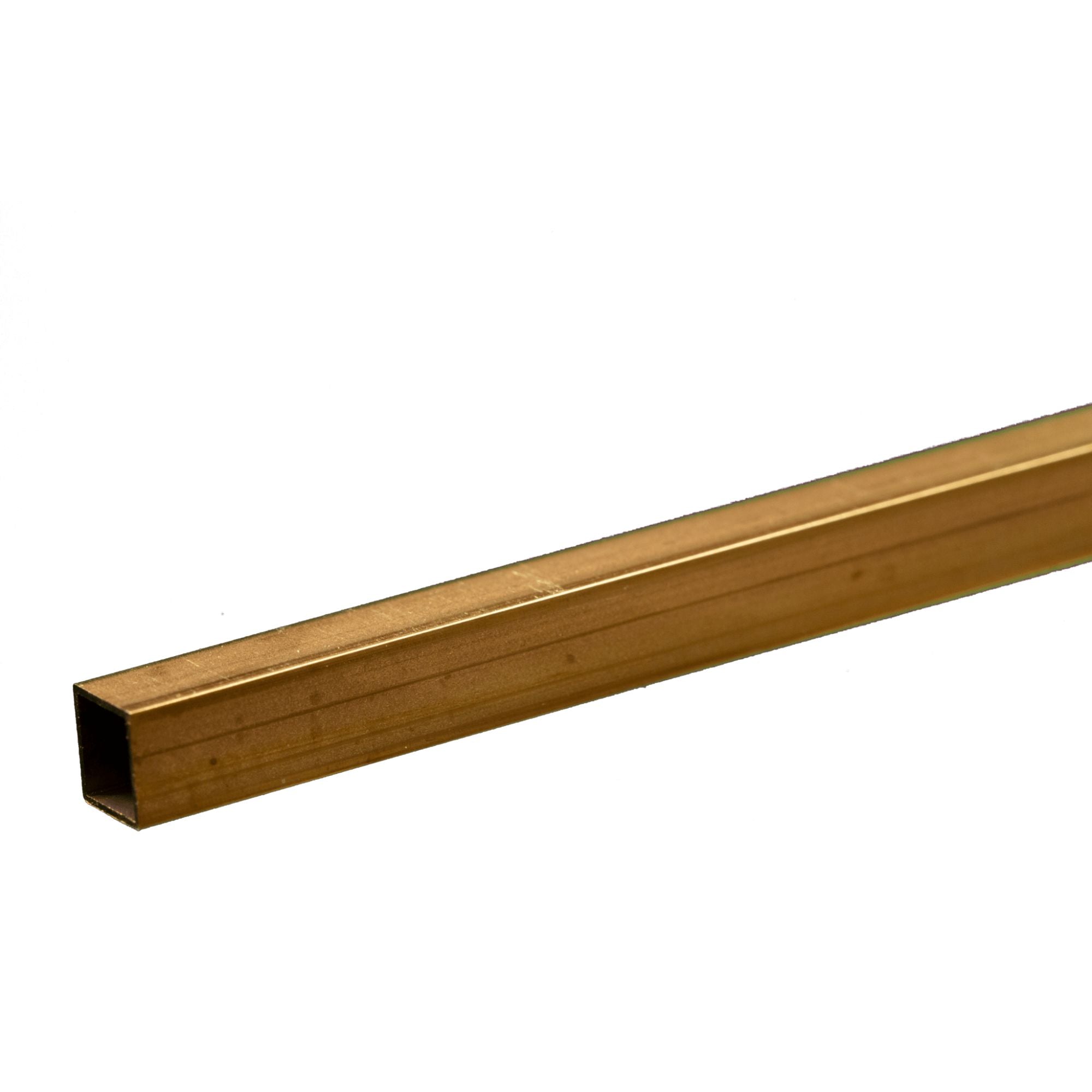 KNS8154 [file:KNS8154-1.jpg] Brass Square Tube, 7/32 x 12in - .014in Wall