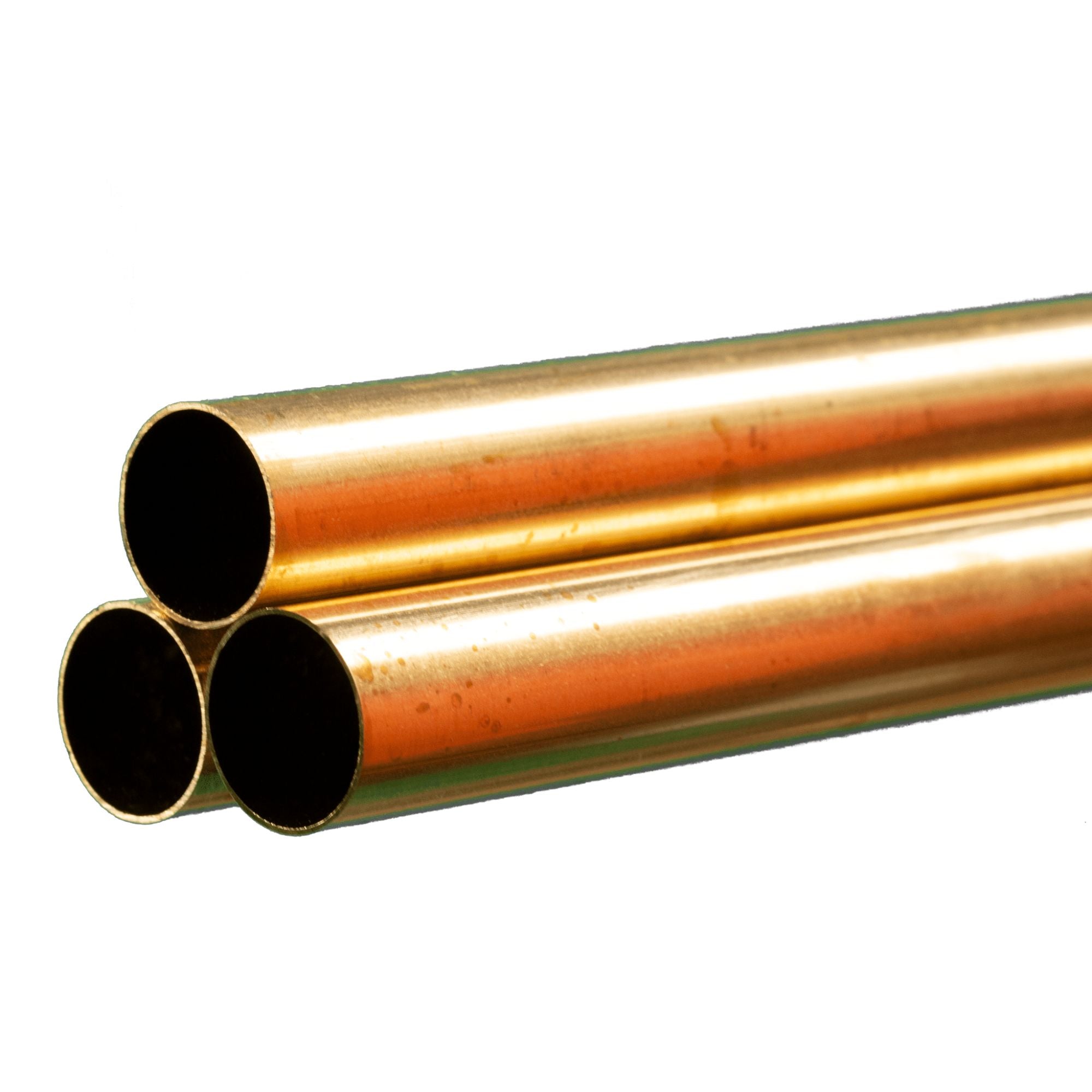 KNS9121 Brass Round Tube, 19/32  36in - .014in Wall