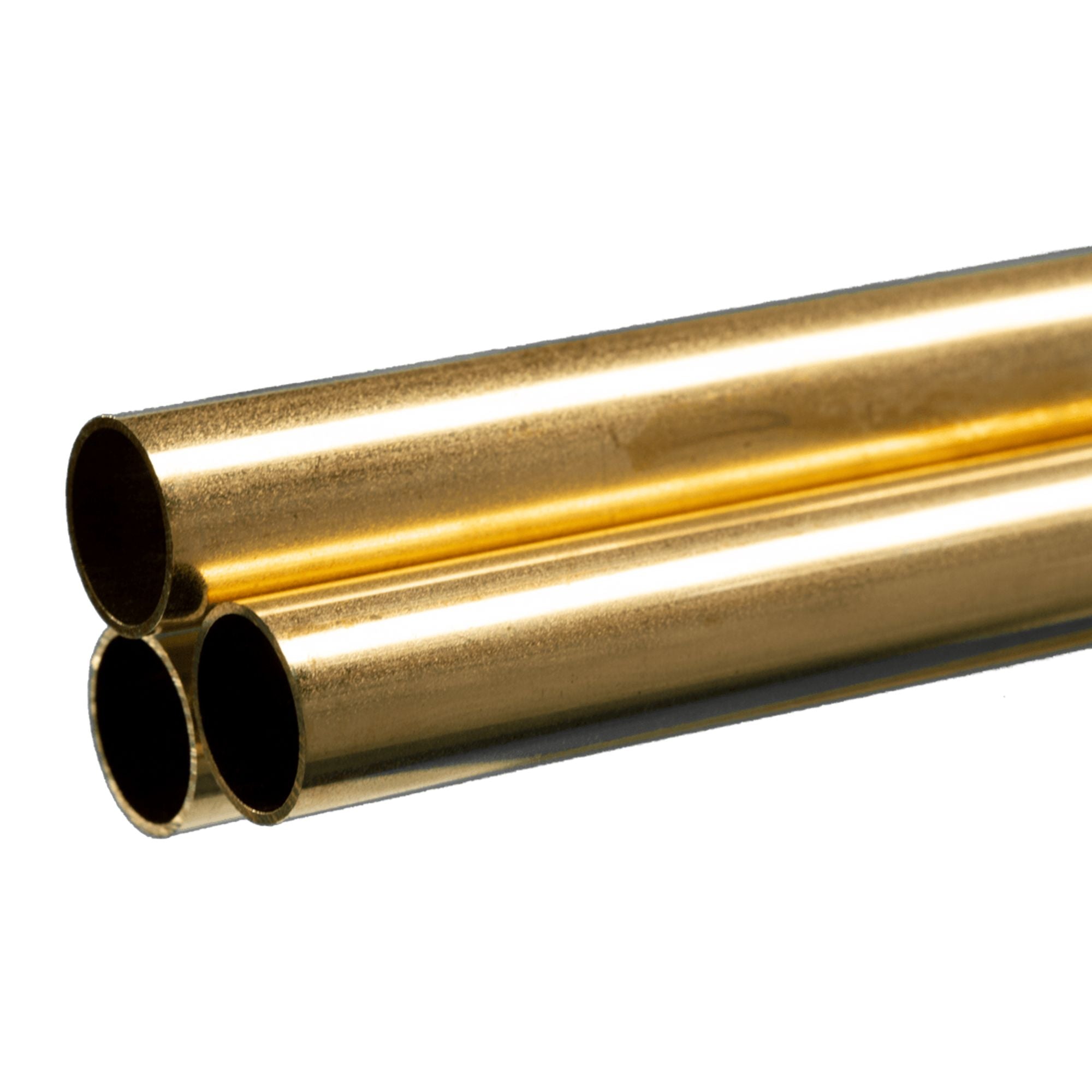 KNS9219-BLK Brass Round Tube, 9/16  36in - .029in Wall (Bulk Pack of 3 Items)