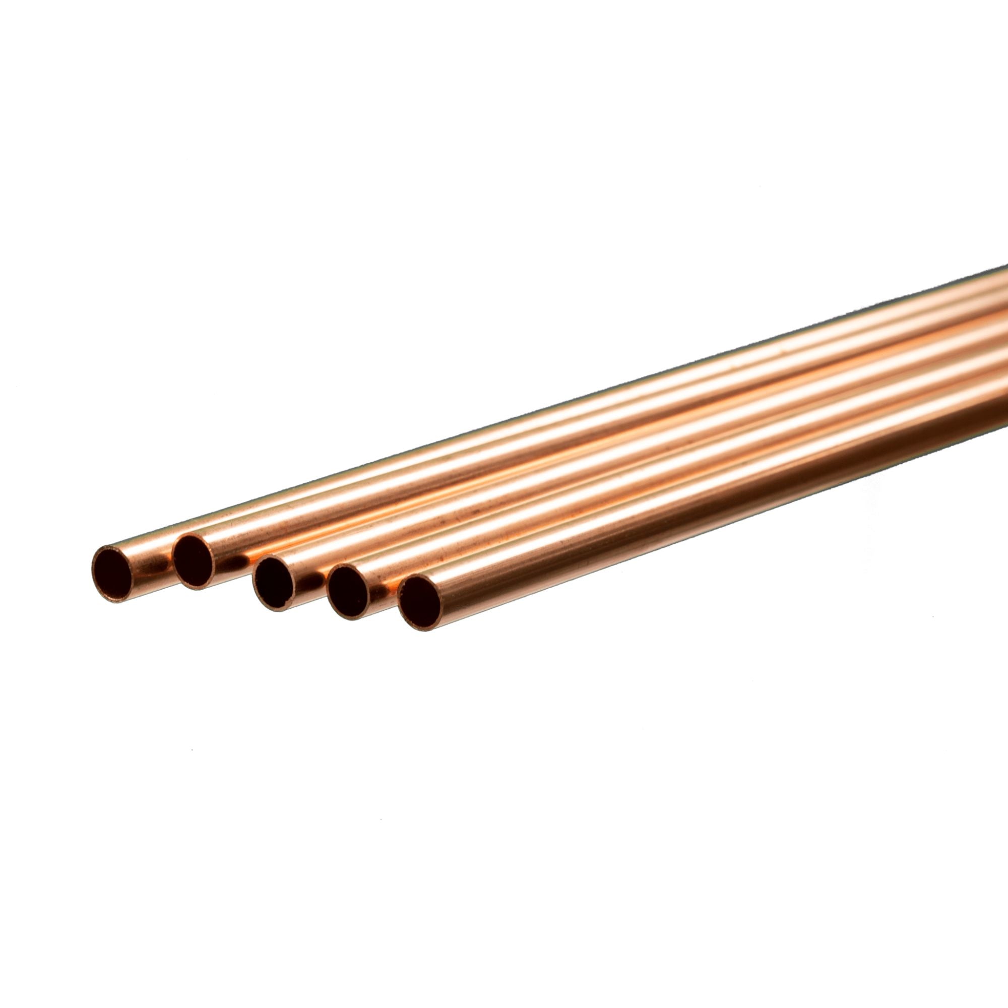 KNS9515 [file:KNS9515-1.jpg] Copper Round Tube, 1/4 x 36in, .014in Wall