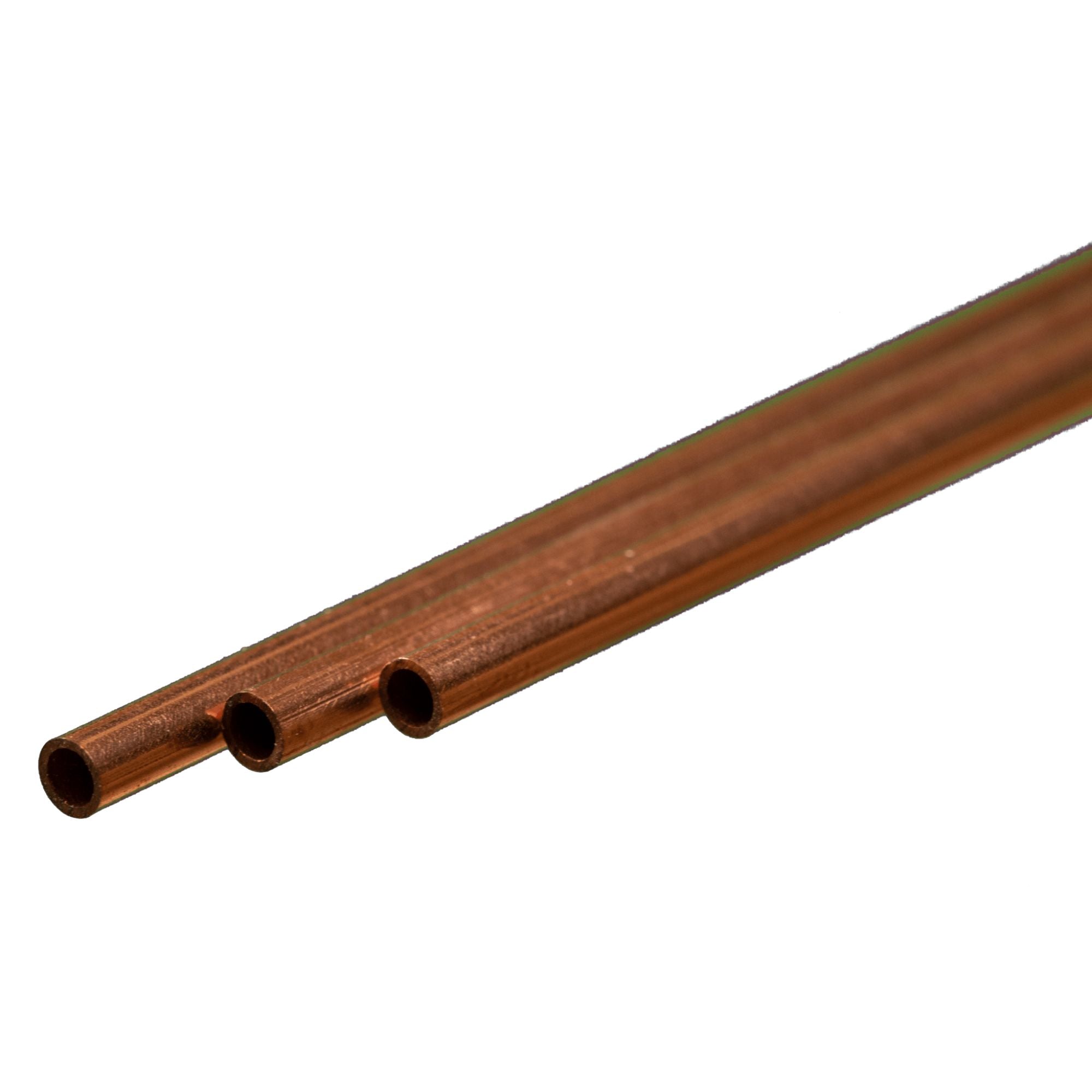KNS9871 [file:KNS9871-1.jpg] Copper Round Tube, 3 x 300mm - .36mm Wall (3 pcs)