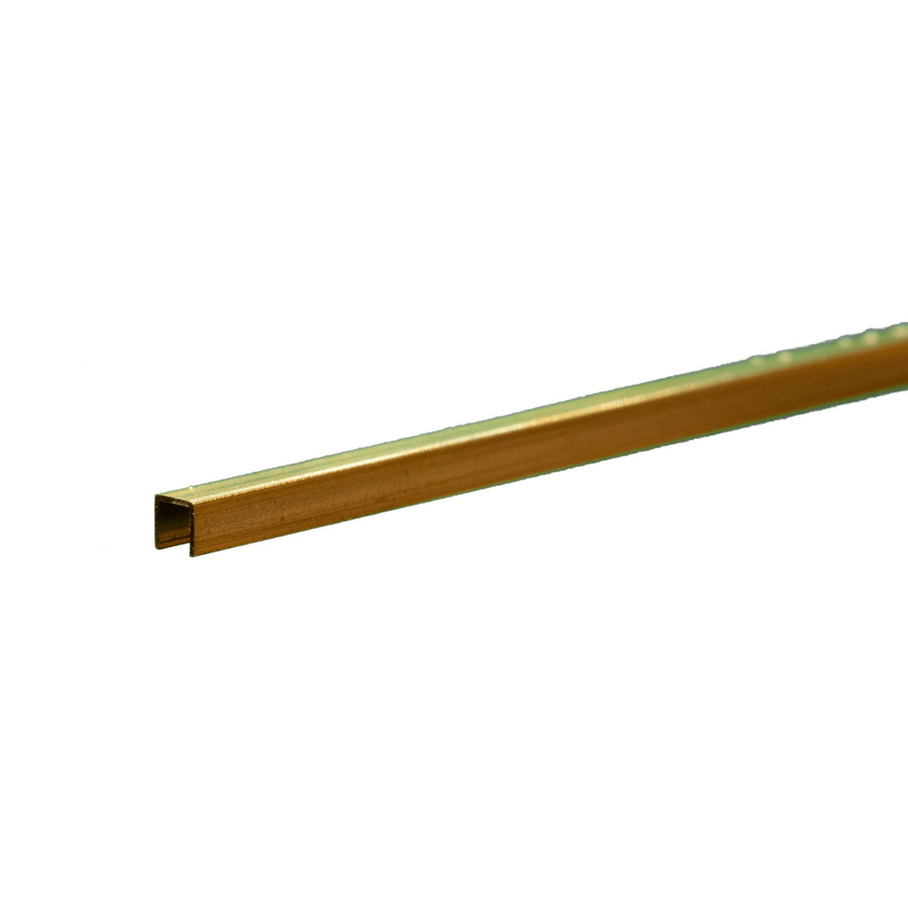 KNS9885 [file:KNS9885-1.jpg] C-Channel Brass, 1/8in x 300mm - .014in Wall