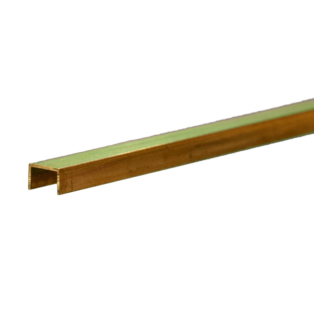 KNS9886 [file:KNS9886-1.jpg] C-Channel Brass, 3/16in x 300mm - .014in Wall
