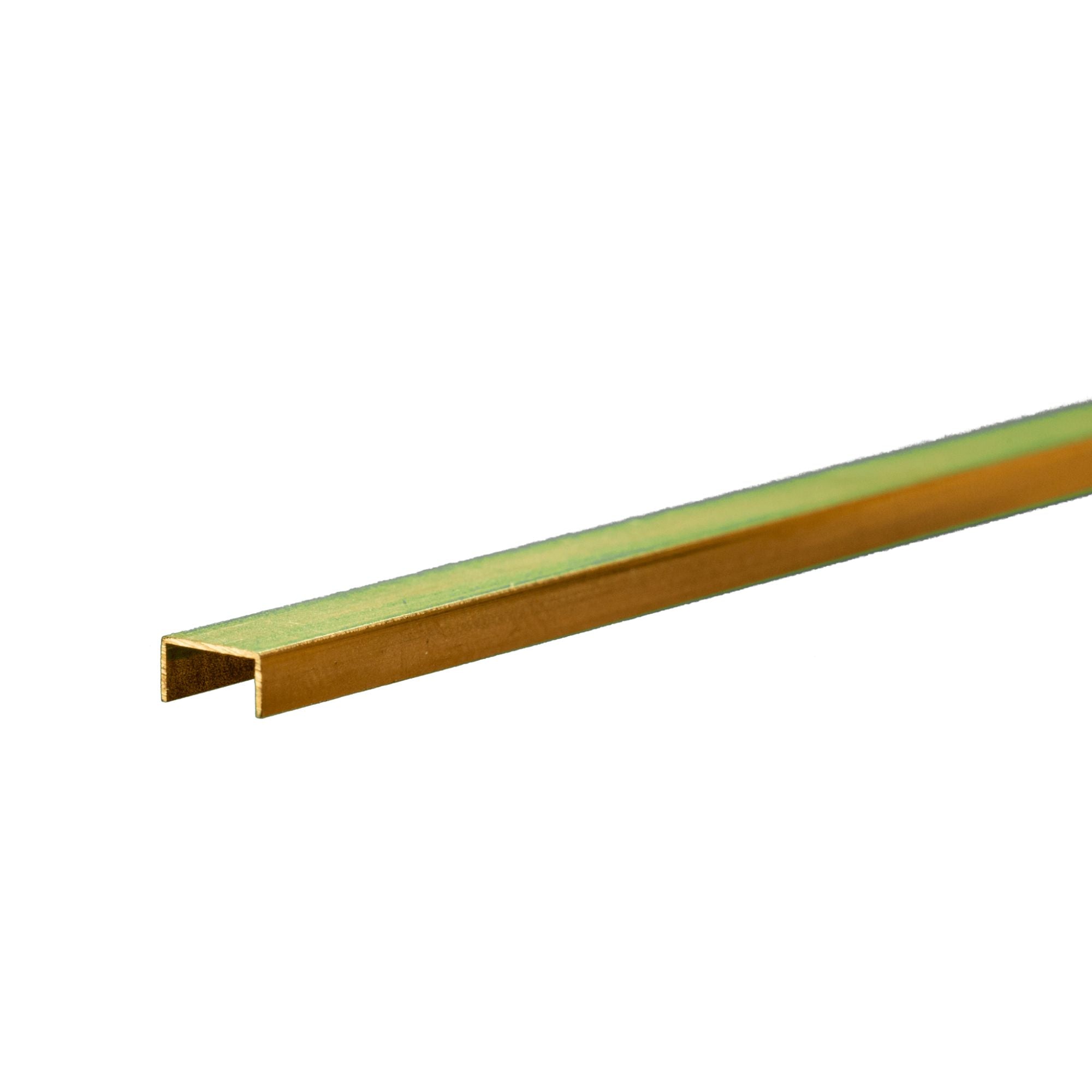 KNS9887 [file:KNS9887-1.jpg] C-Channel Brass, 1/4in x 300mm - .014in Wall