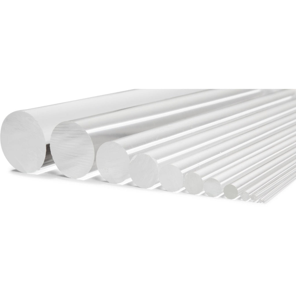 MOD0117073 [file:MOD0117073-1.jpg] Acrylic Glass XT Round Rod, Clear, 1.0 x 1000