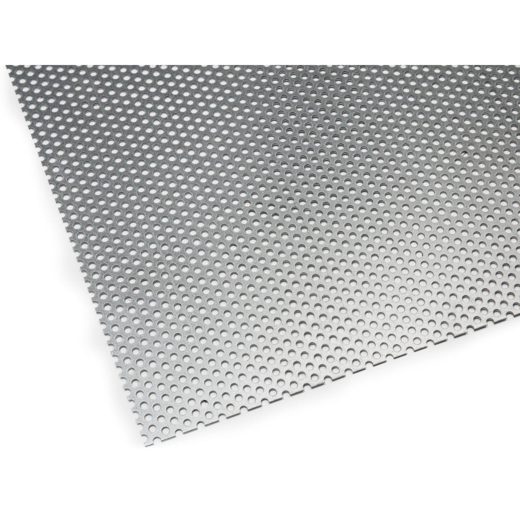 Aluminium Fine Perforated Plate, 0.5 x 200 x 250mm, (Round Hole/Staggered Pitch) (RV 1.1/2.0)