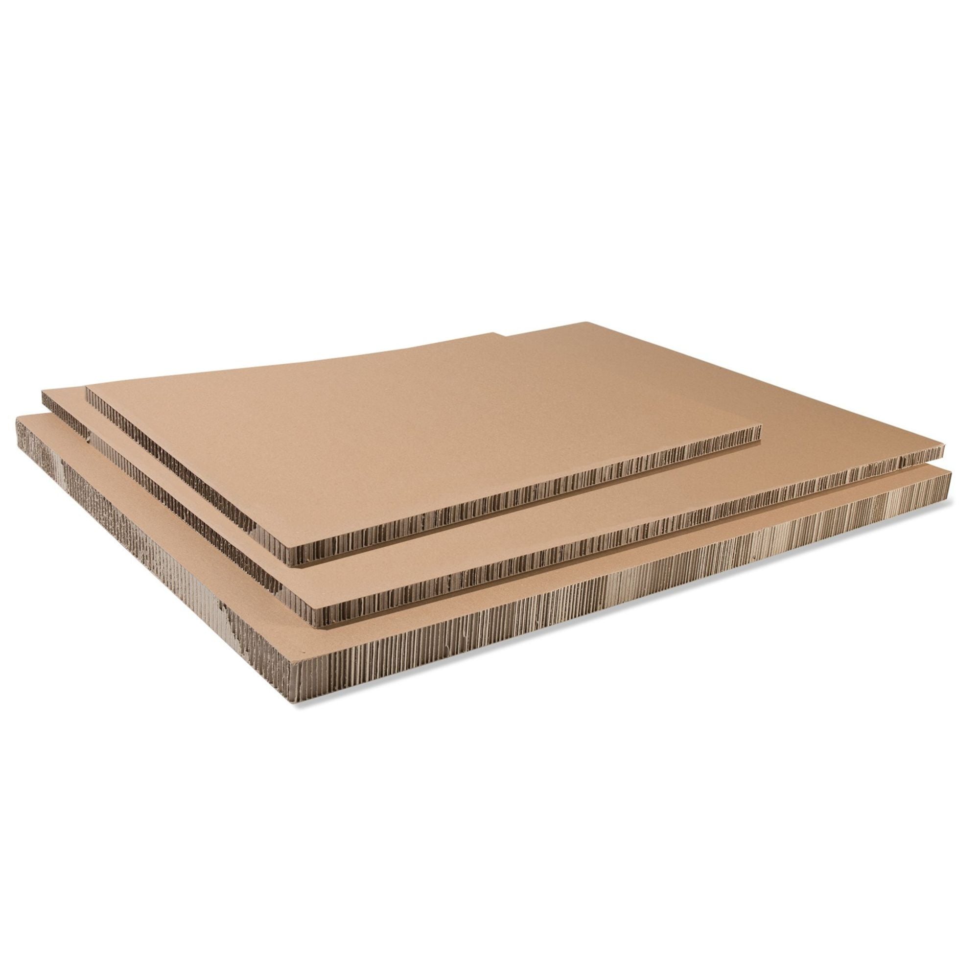 Honeycomb board paper laminated, brown , 20.0 x 750 x 1000 mm, laminating paper 200 g/m2