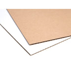 MOD4500150-002-2 [file:MOD4500150-002-2.jpg] Fine corrugated board, double-sided, 2.5 x 1000 x 700 mm, brown/white