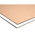 MOD4500150-002-3 [file:MOD4500150-002-3.jpg] Fine corrugated board, double-sided, 2.5 x 1000 x 700 mm, brown/white
