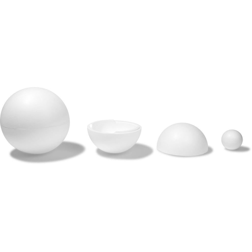 RAY3300700-3 [file:RAY3300700-3.jpg] Polystyrene Foam Ball, Two Piece, Hollow, with Rabbet