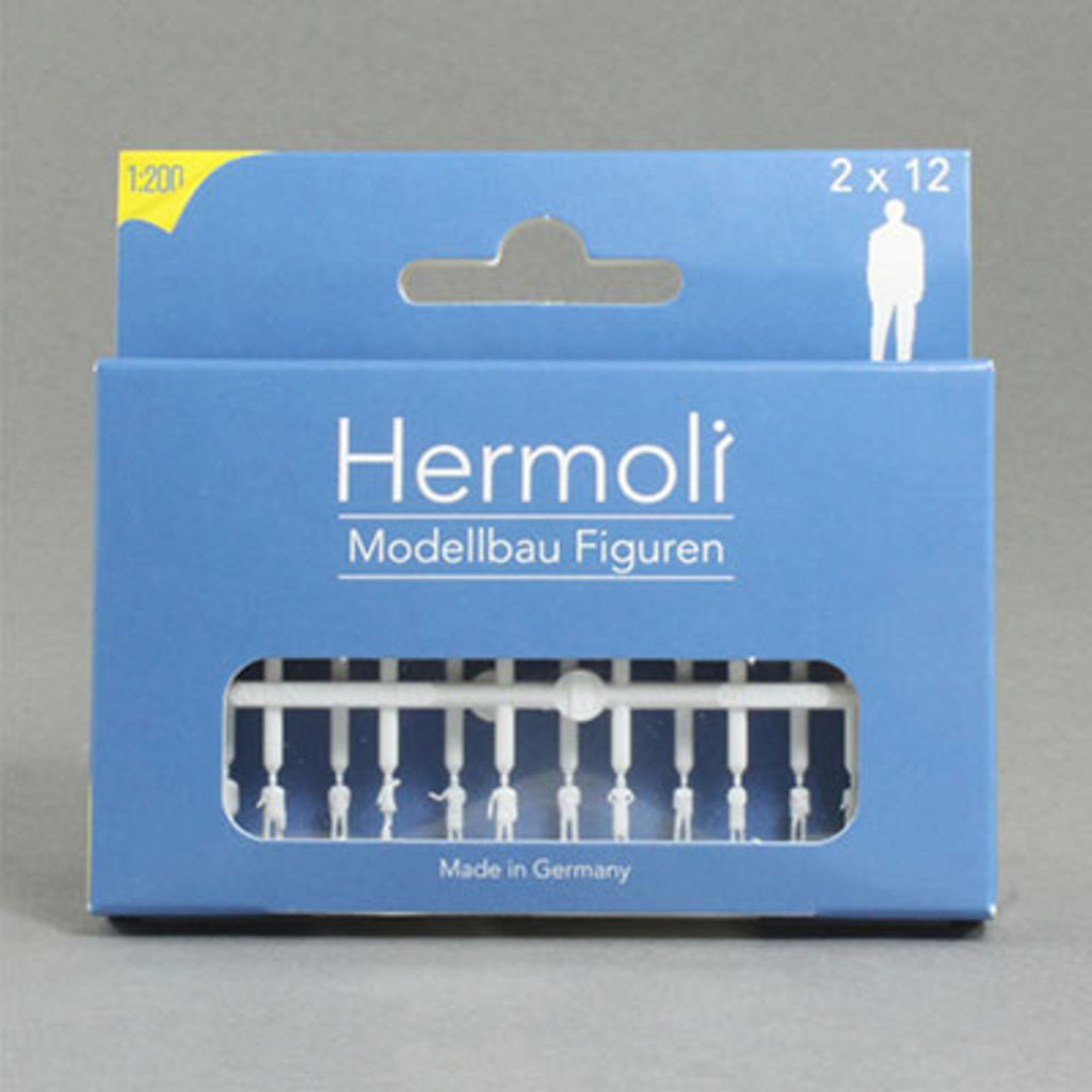 SCZ02-30111-24-4 Hermoli Standing Figures White 1:200 12 Types H = 9.0mm (24 pcs)